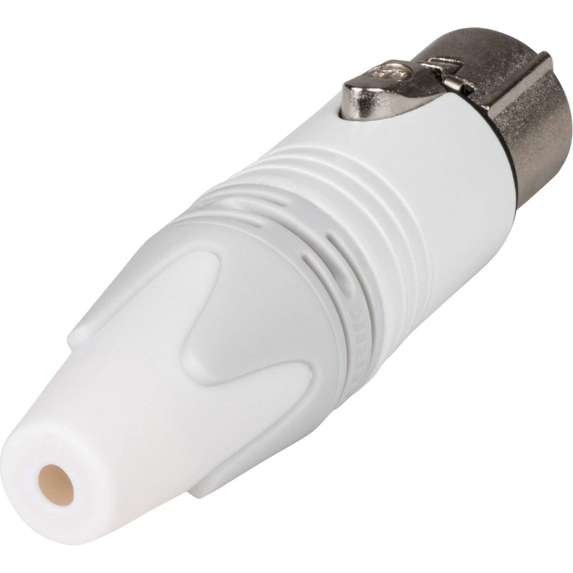 Neutrik NC3FXX-WT Female 3-Pin XLR Cable Connector (White/Silver, Box of 100)