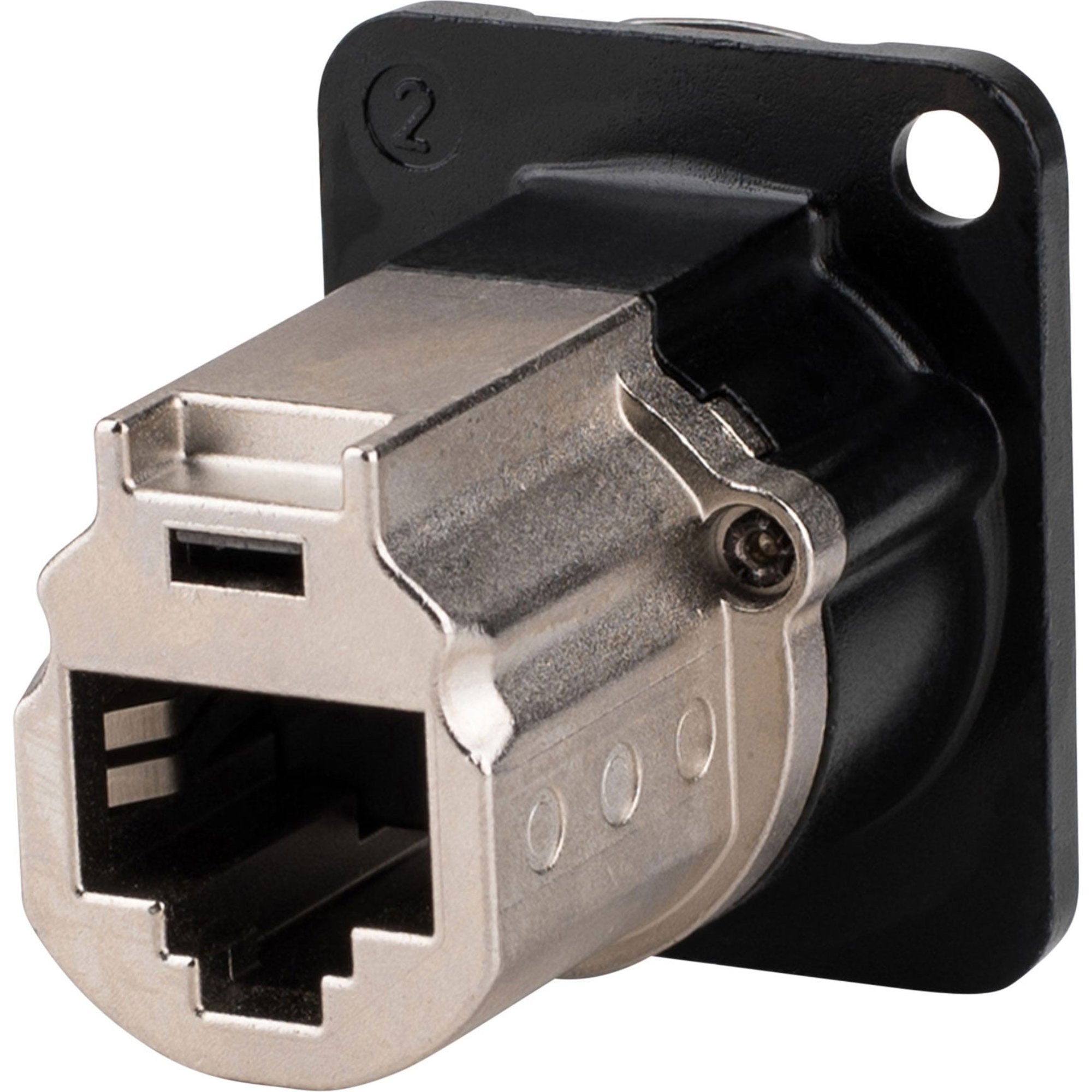 Neutrik NE8FDX-P6-B etherCON RJ45 Cat 6a Shielded Feedthrough Panel Connector (Black, Box of 50)