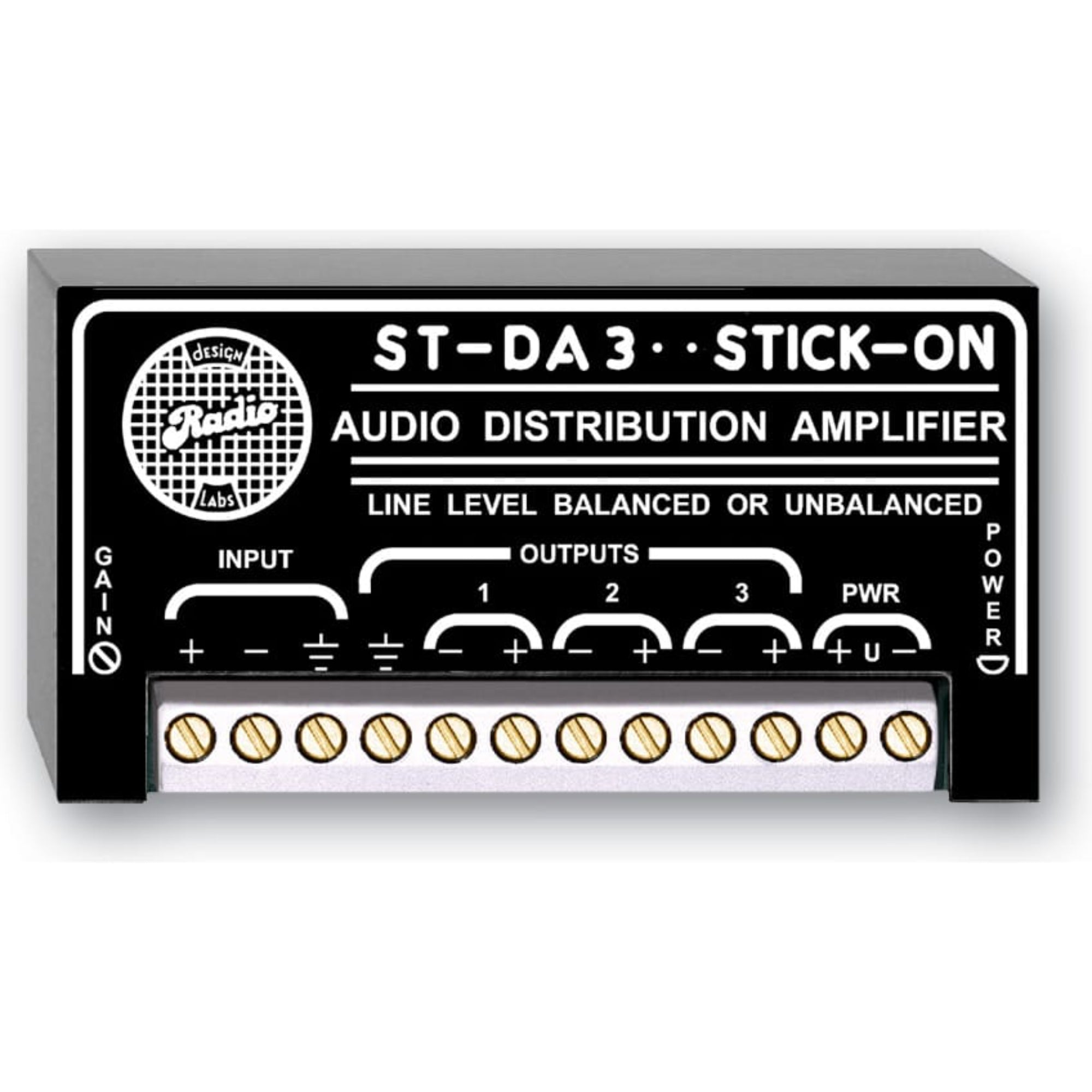 RDL ST-DA3 Line Level Distribution Amplifier 1x3