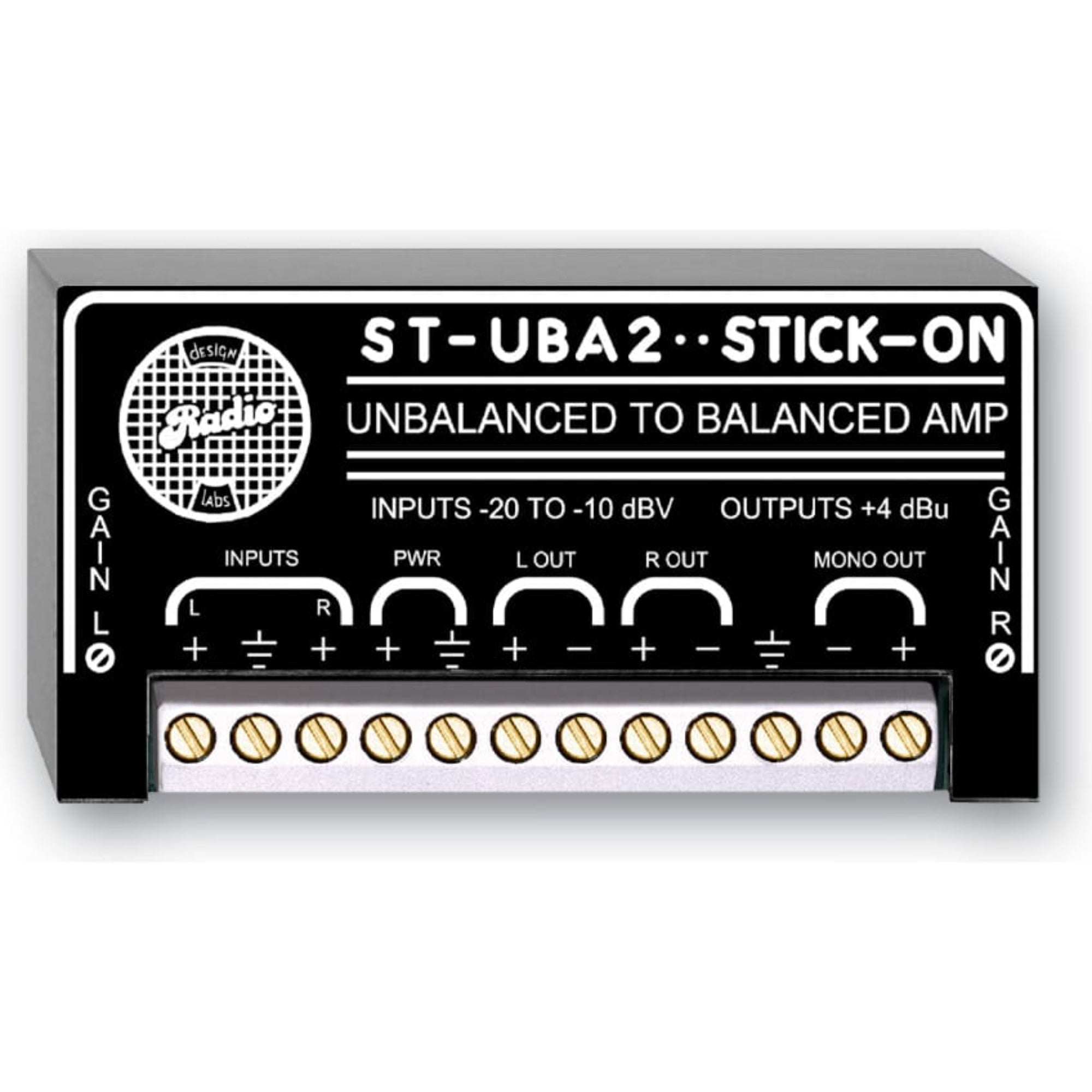 RDL ST-UBA2 Unbalanced to Balanced Amplifier 2 Channel