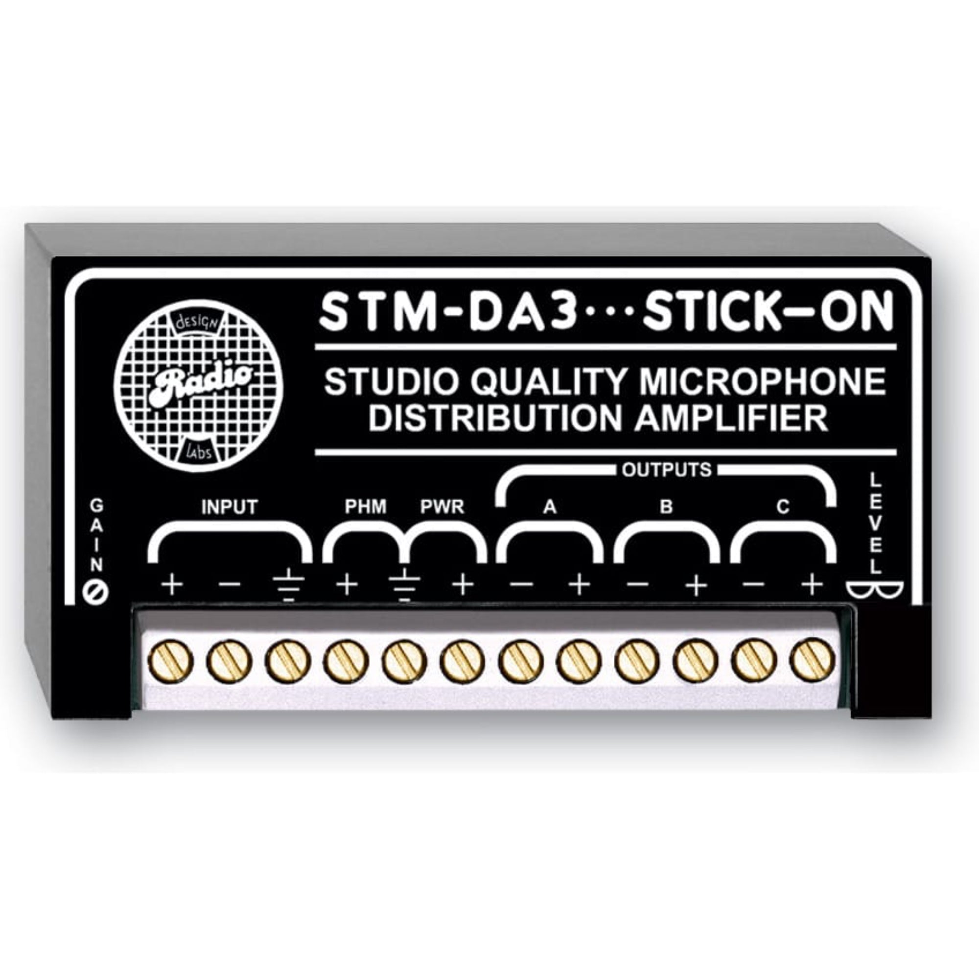 RDL STM-DA3 Microphone Level Distribution Amplifier 1x3