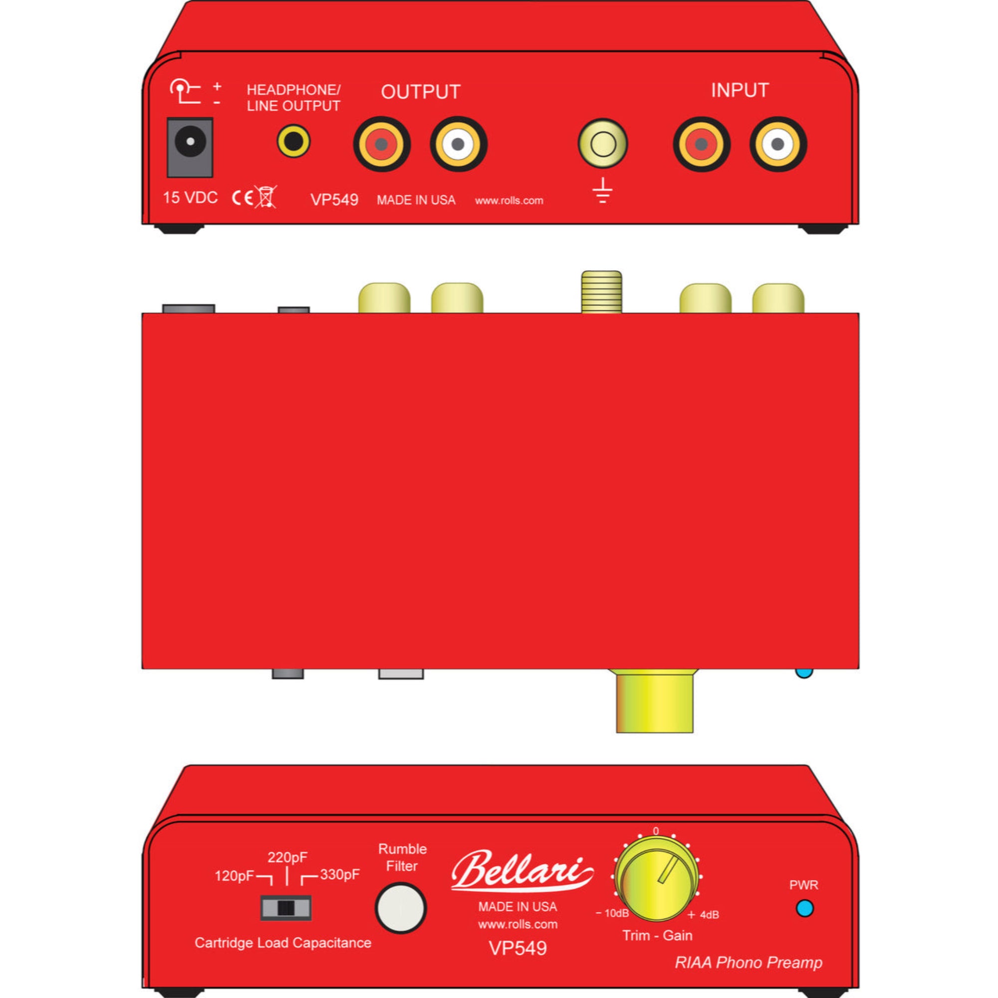 Rolls Bellari VP549 RIAA Phono Pre-Amp