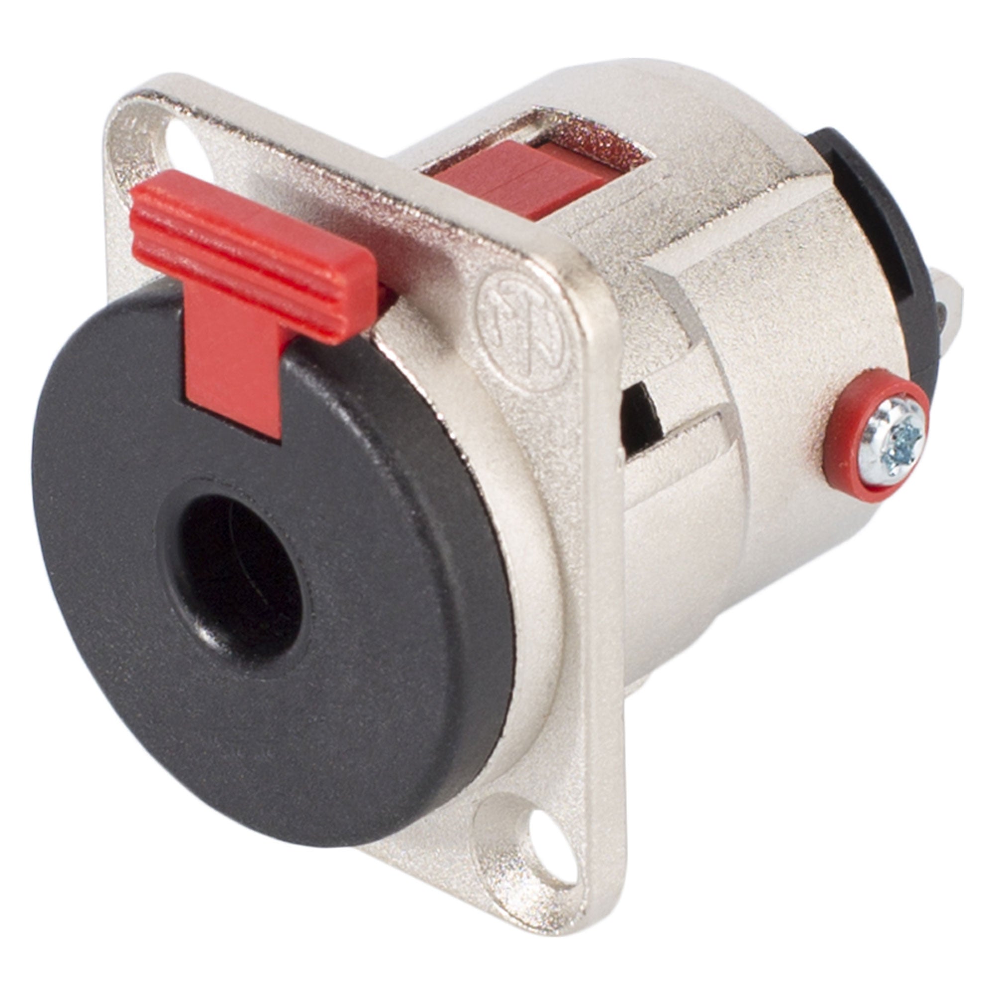 Neutrik NJ3FP6C Locking Female 1/4" TRS Stereo Chassis Panel Jack (Nickel/Silver)