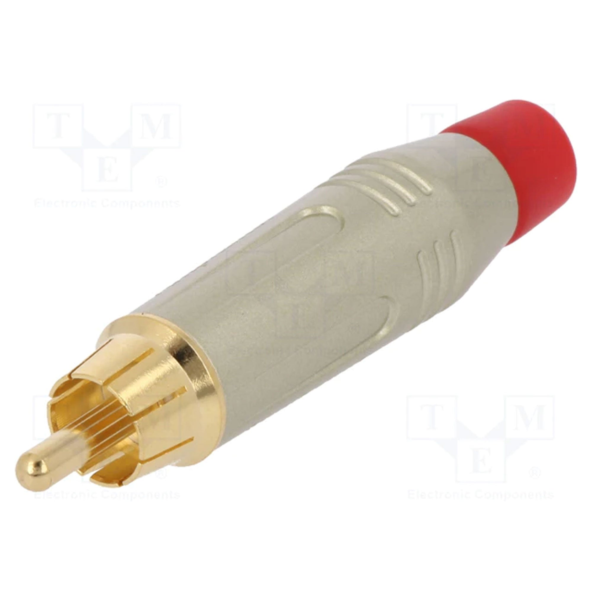 Amphenol ACPR-SRD Gold Plated Male RCA Phono Cable Mount Connector (Nickel/Red, Box of 100)