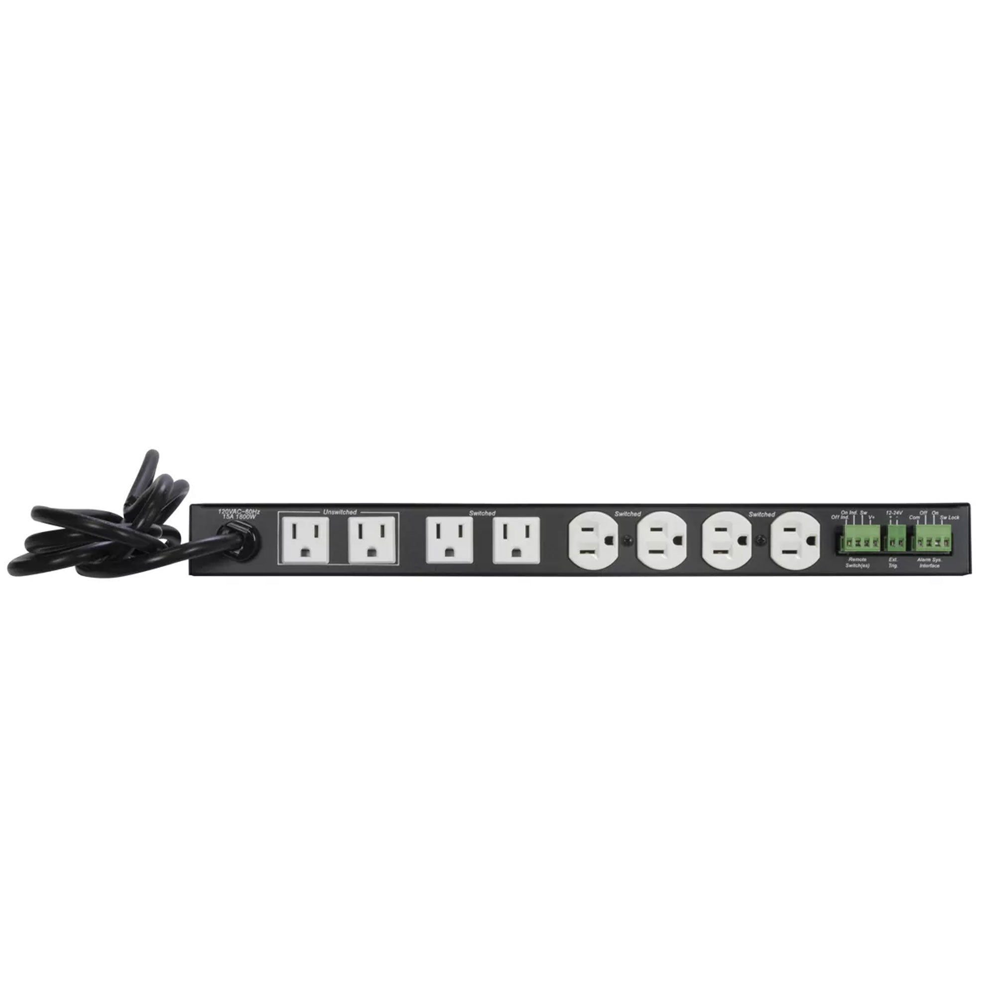 Lowell ACR-RPC-1508-SD 15A Rackmount Power Panel with 8 Outlets, RPC and Surge Protection