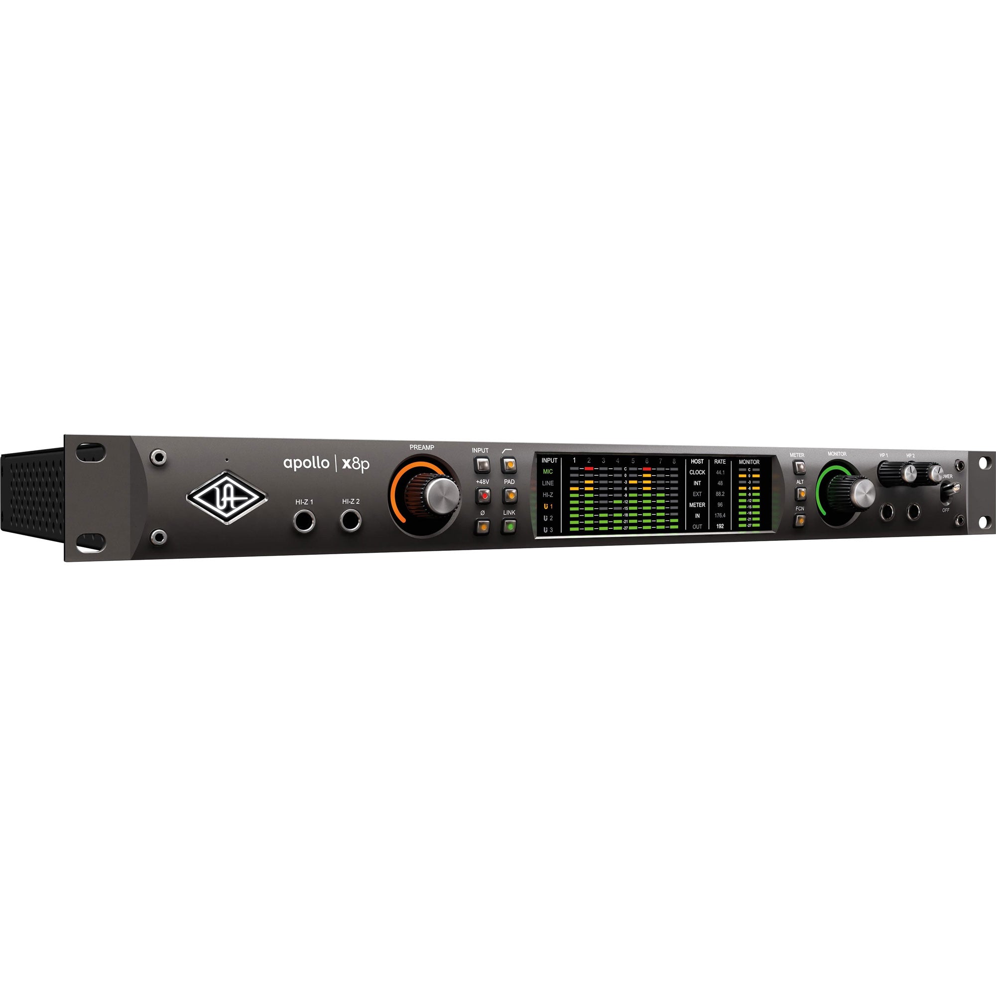 Universal Audio Apollo x8p Heritage Edition Rackmount Audio Interface with Thunderbolt 3 Cable