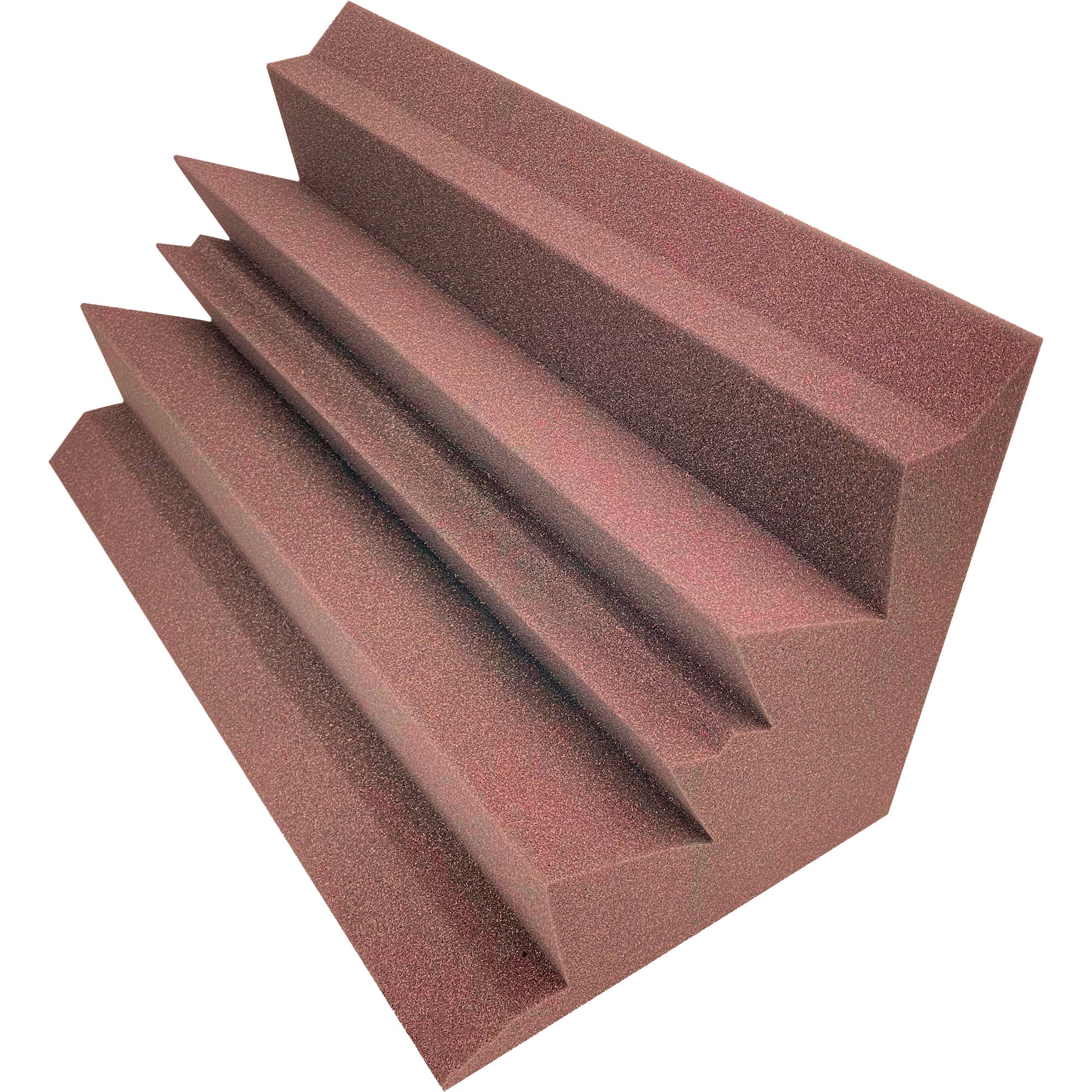 Performance Audio 12" x 12" x 24" Corner Acoustic Foam Bass Trap (Brown, 4 Pack)