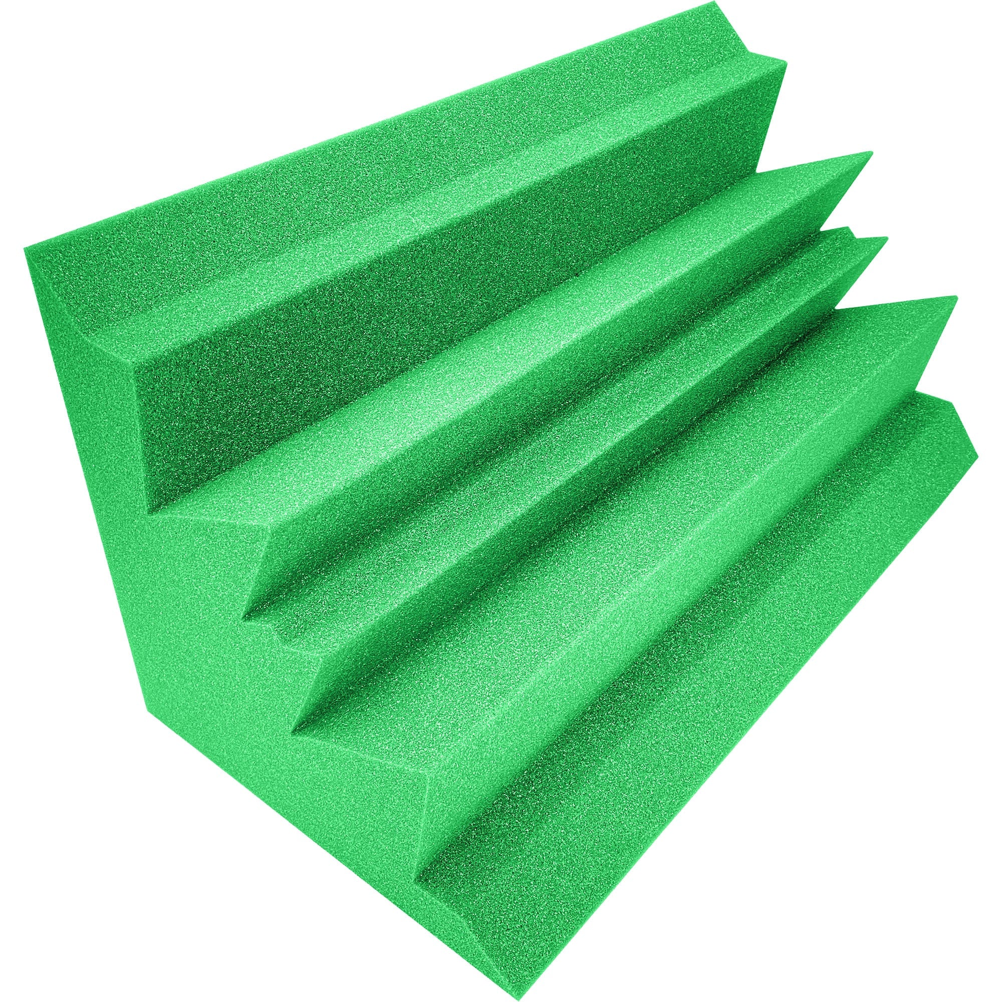 Performance Audio 12" x 12" x 24" Corner Acoustic Foam Bass Trap (Kelly Green, 8 Pack)