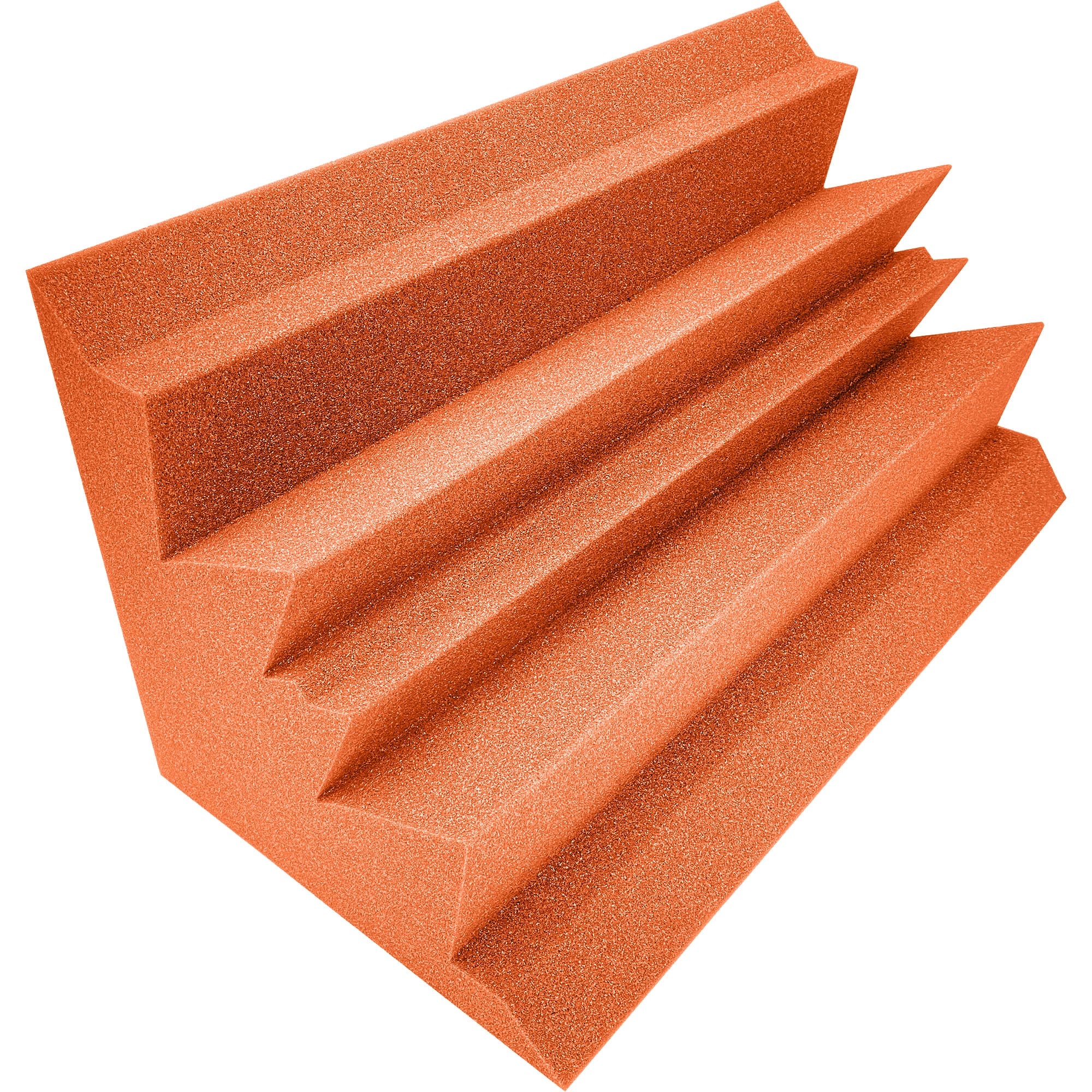 Performance Audio 12" x 12" x 24" Corner Acoustic Foam Bass Trap (Orange, 4 Pack)