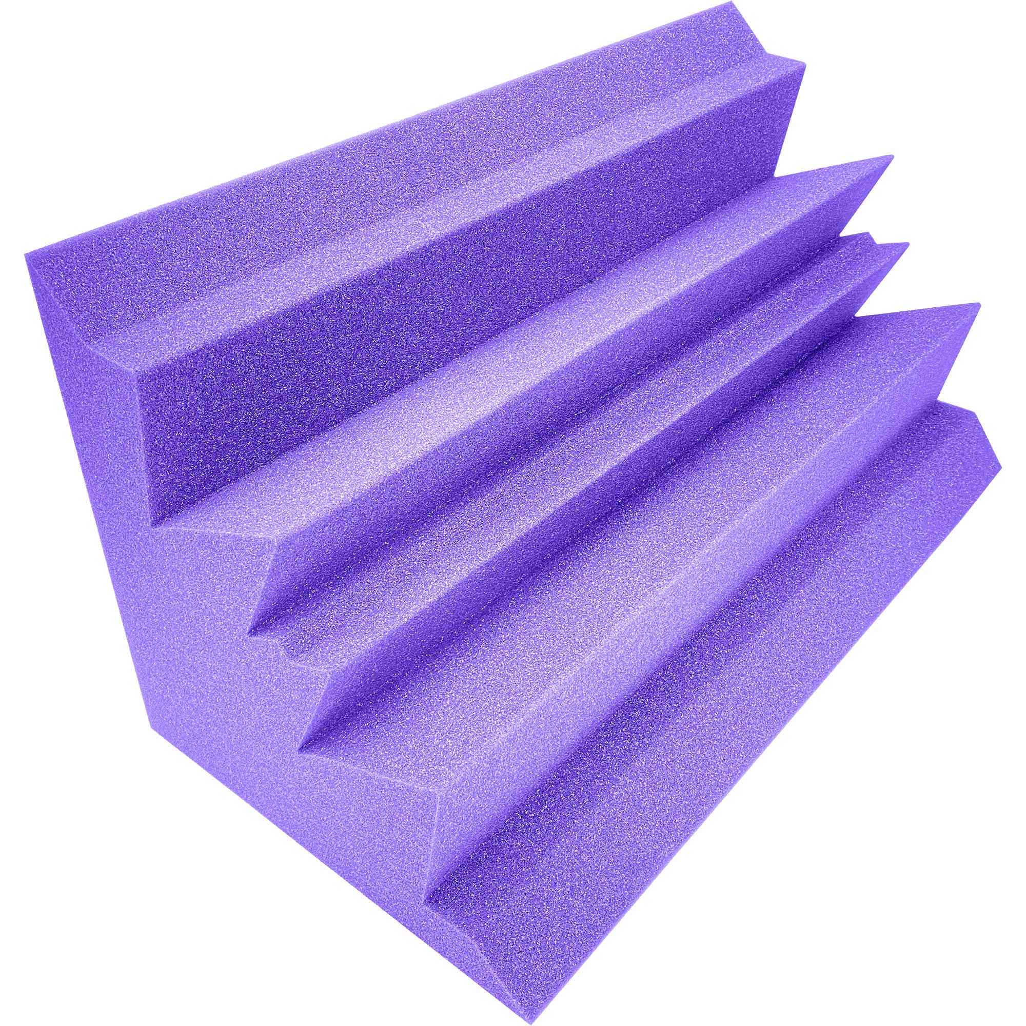 Performance Audio 12" x 12" x 24" Corner Acoustic Foam Bass Trap (Purple, 8 Pack)