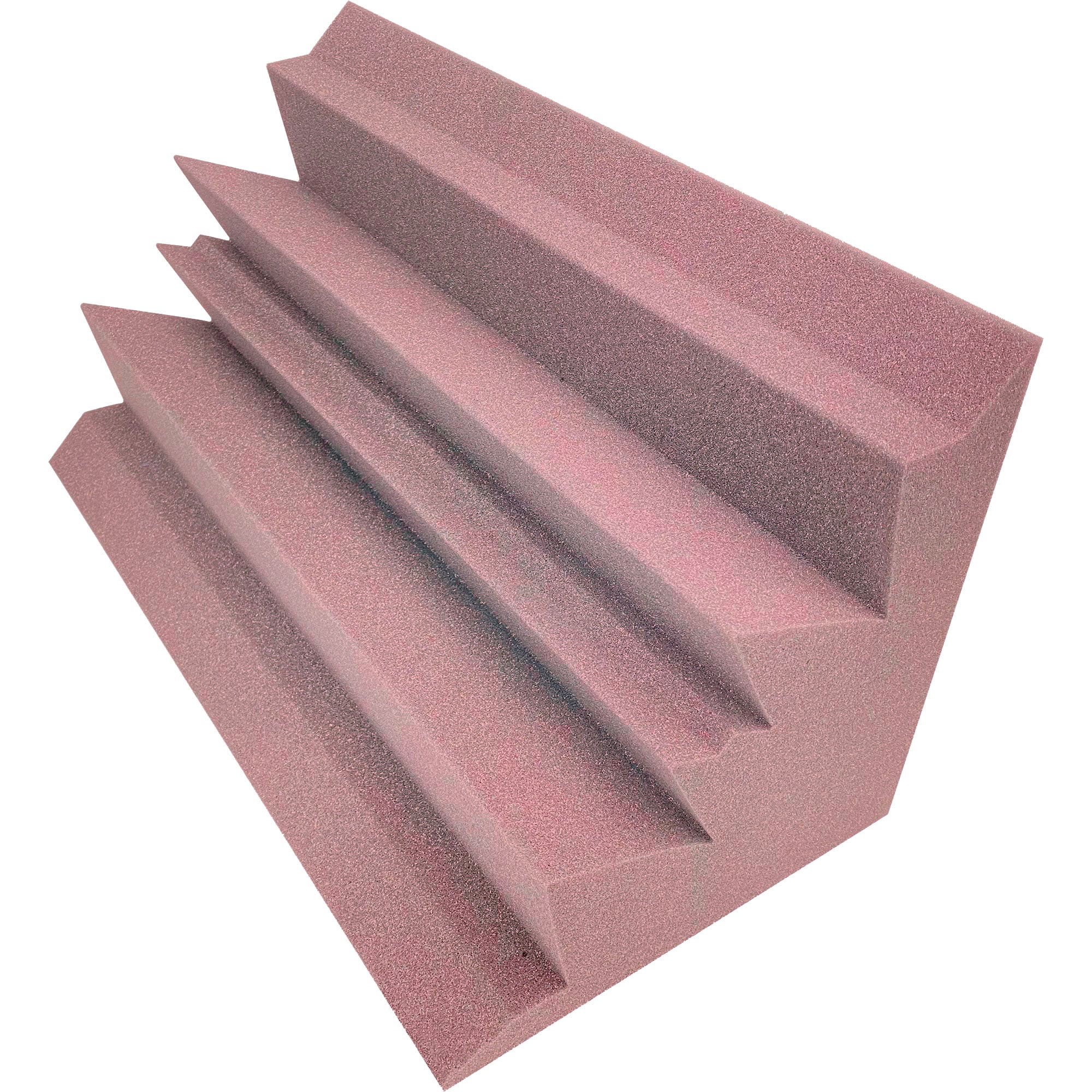 Performance Audio 12" x 12" x 24" Corner Acoustic Foam Bass Trap (Rosy Beige, 4 Pack)