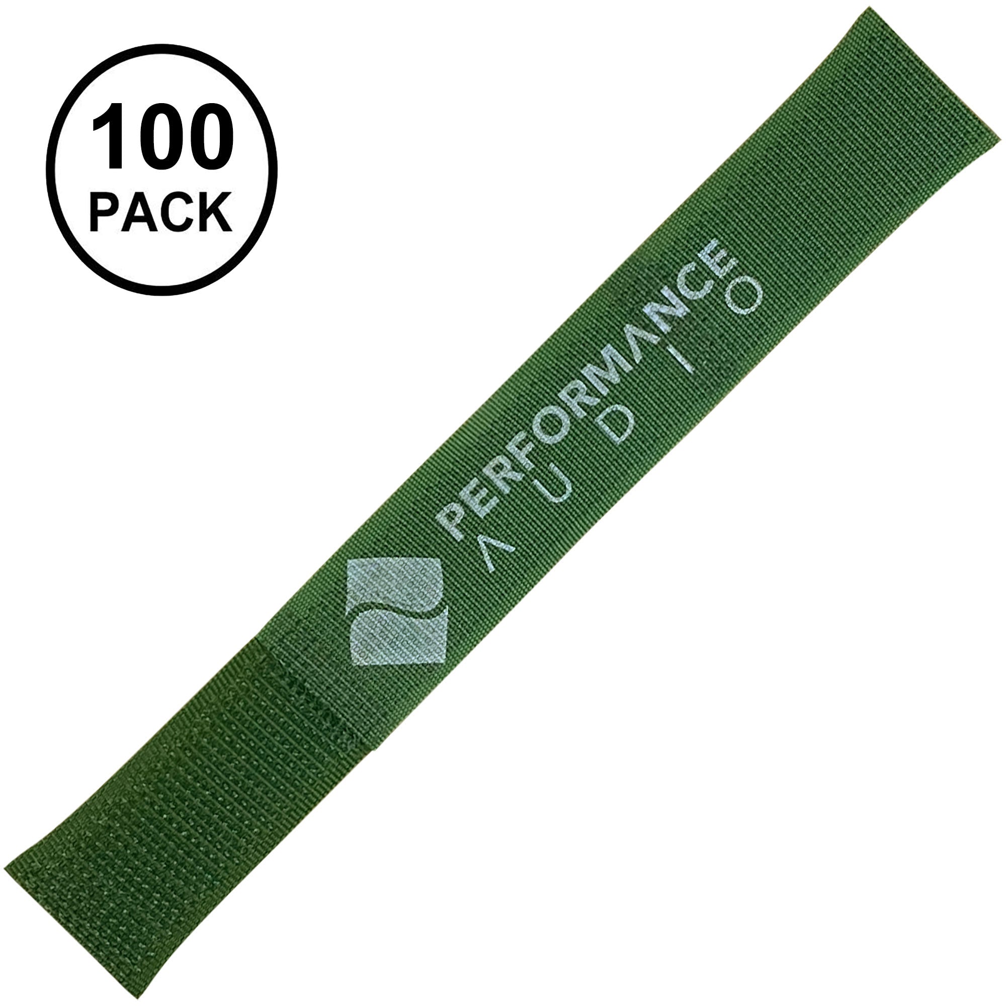 Cord-Lox 205-C Closed Loop Velcro Hook and Loop Cable Ties (3/4" x 5", Green, 100 Pack)