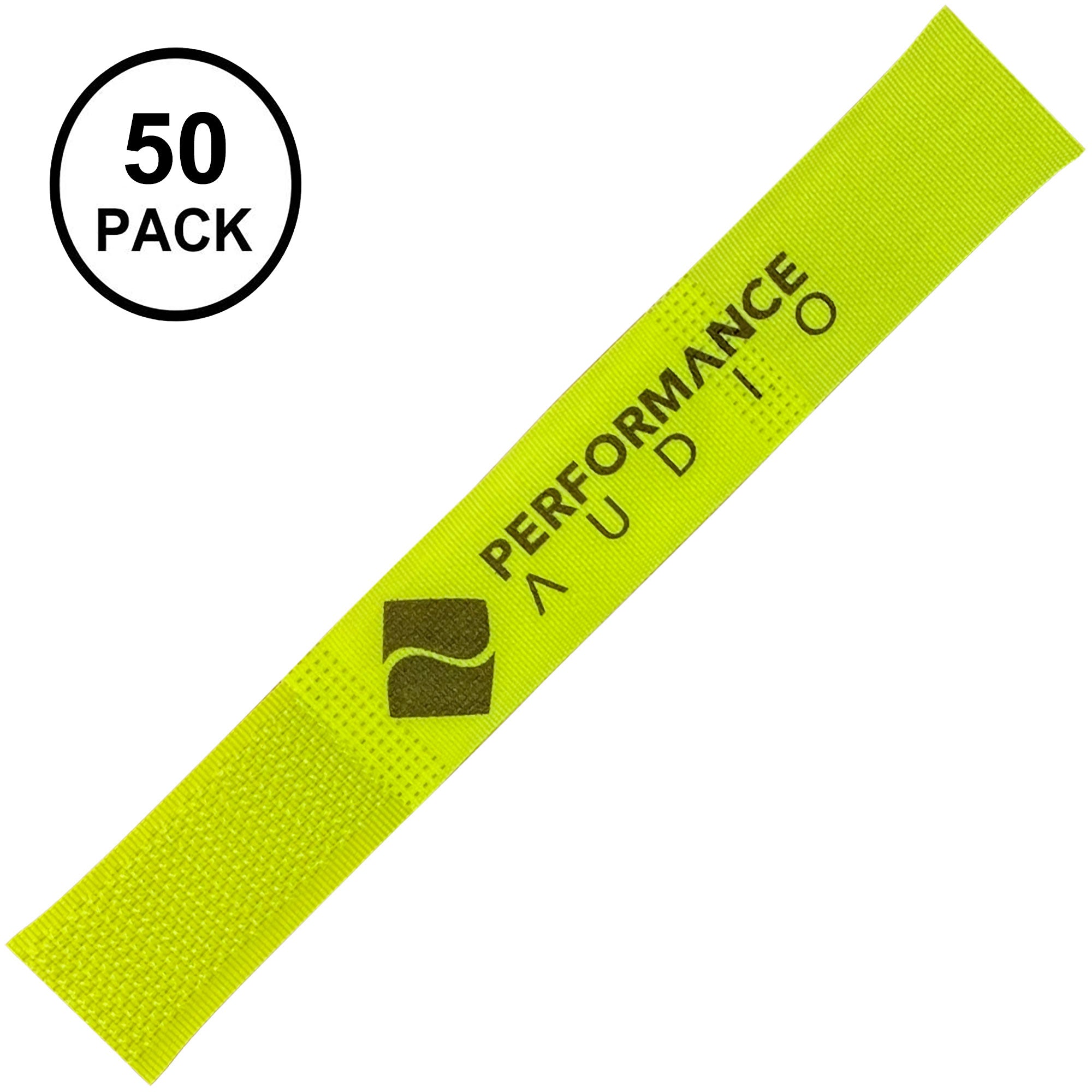 Cord-Lox 205-C Closed Loop Velcro Hook and Loop Cable Ties (3/4" x 5", Neon Yellow, 50 Pack)