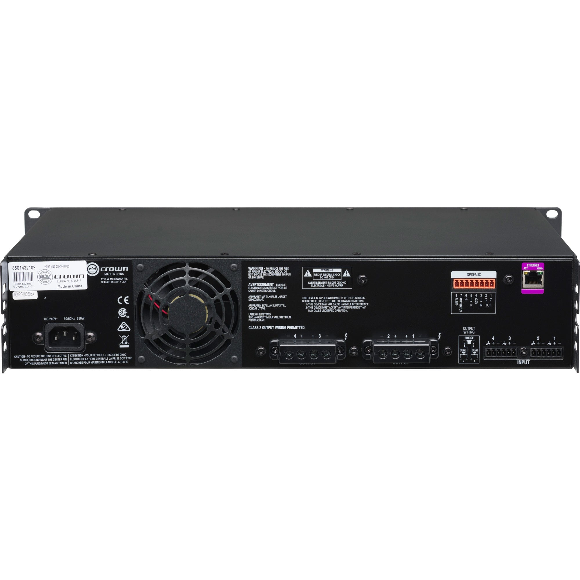 Crown CDi DriveCore 4|300 4-Channel Power Amplifier (300W)
