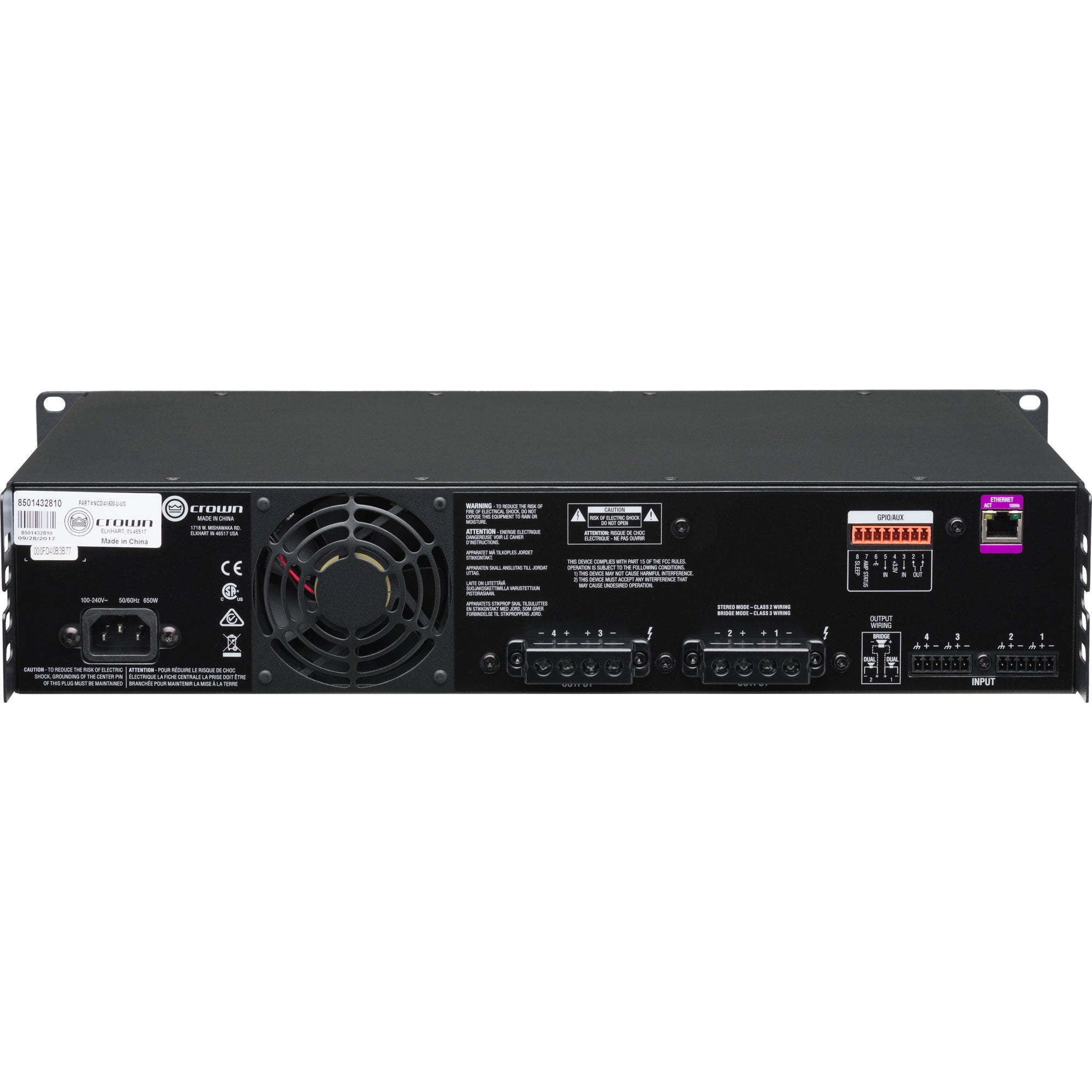 Crown CDi DriveCore 4|600 4-Channel Power Amplifier (600W)