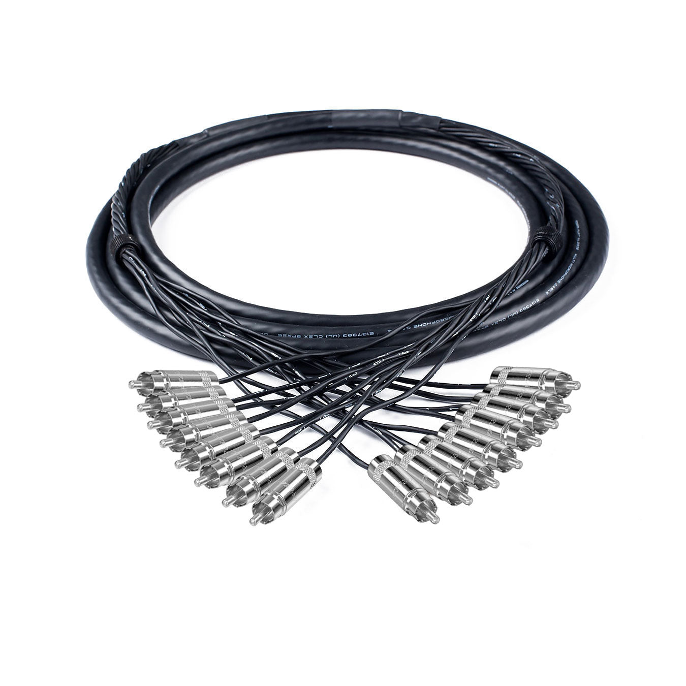 Custom Cables 8-Channel Audio Snake Made from Canare MS202 & Pro Connectors (RCA to RCA)