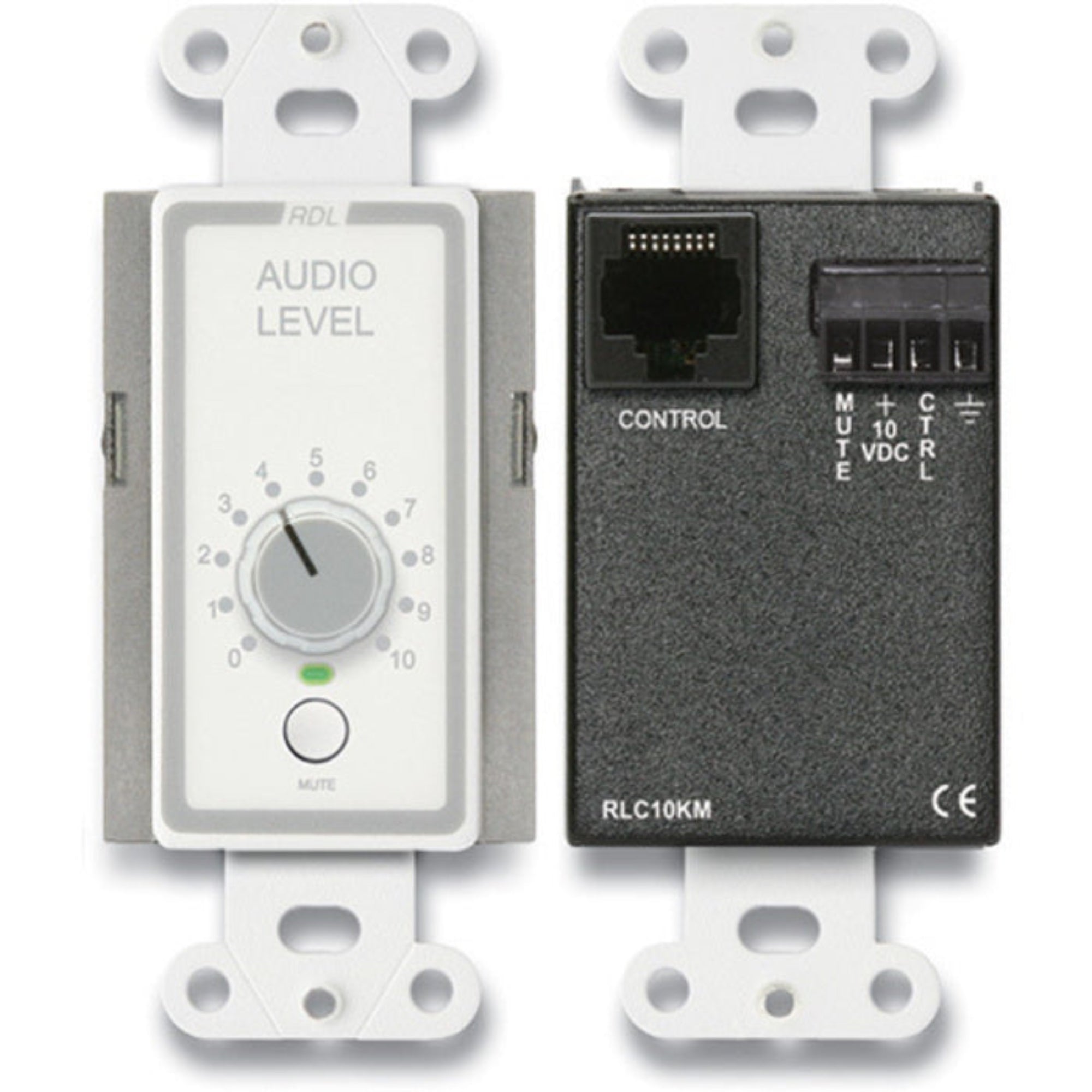 RDL D-RLC10KM Remote Level Control with Muting on Decora Plate (White)