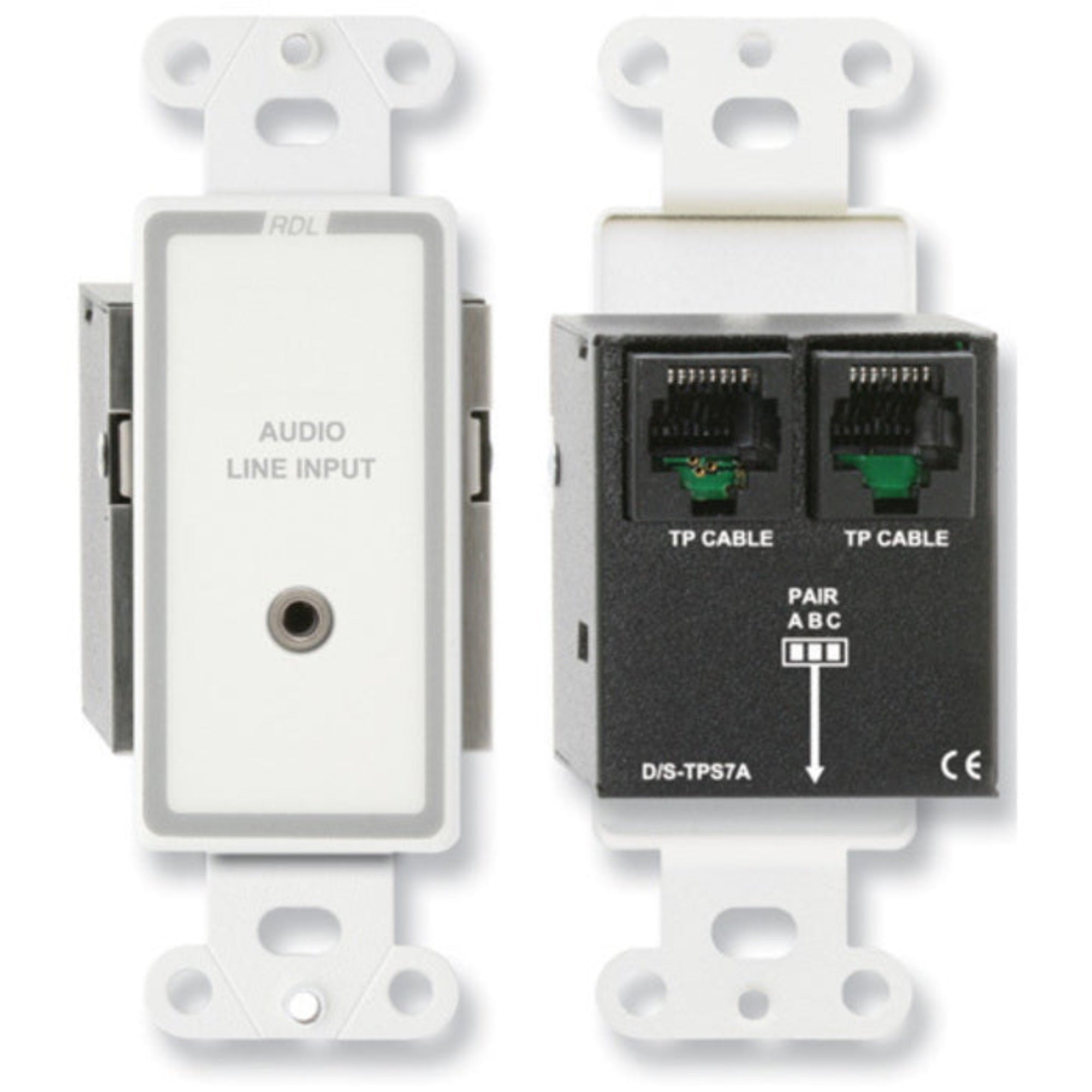 RDL D-TPS7A Passive Single-Pair Sender on Decora Plate (White)