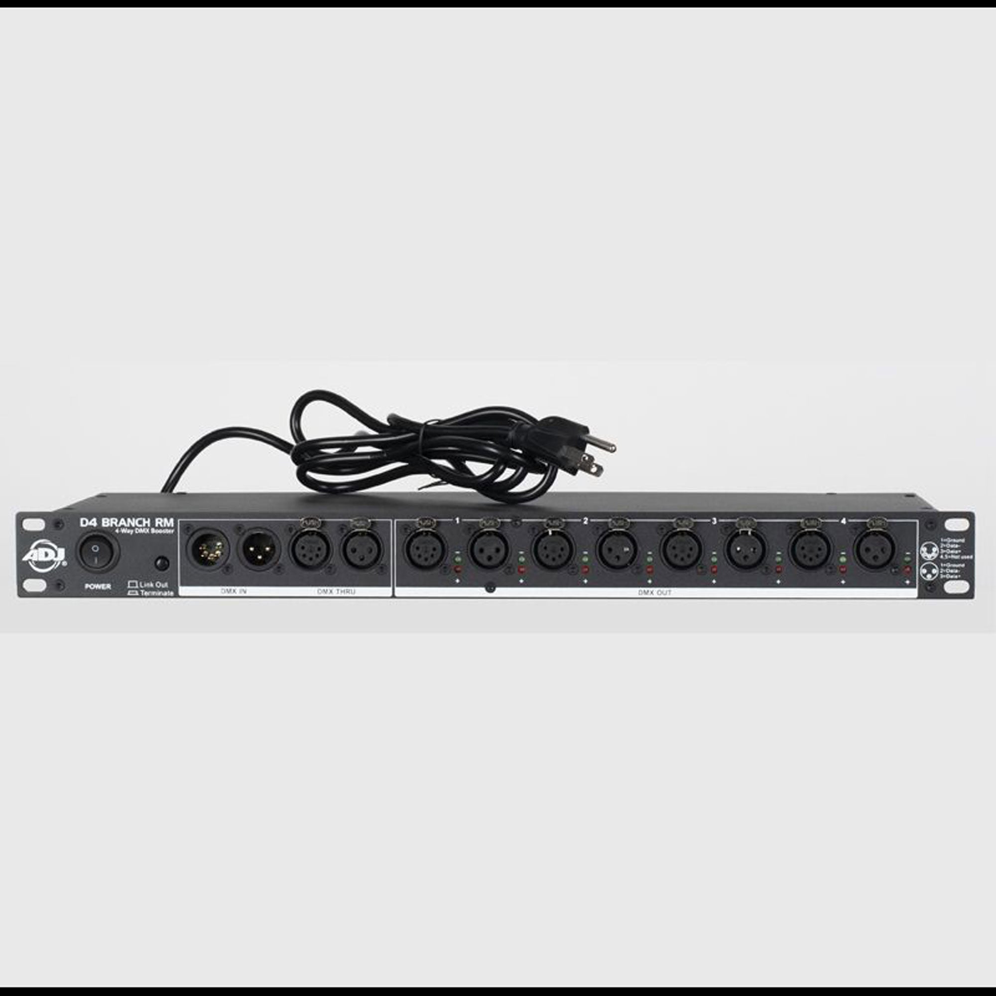 American DJ D4 Branch RM 4-Way DMX Distributor/Booster