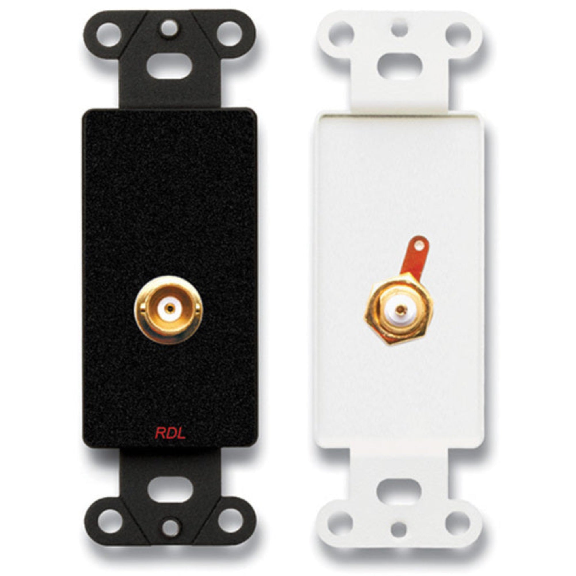 RDL DB-BNC Female BNC Jack on Decora Plate (Black)