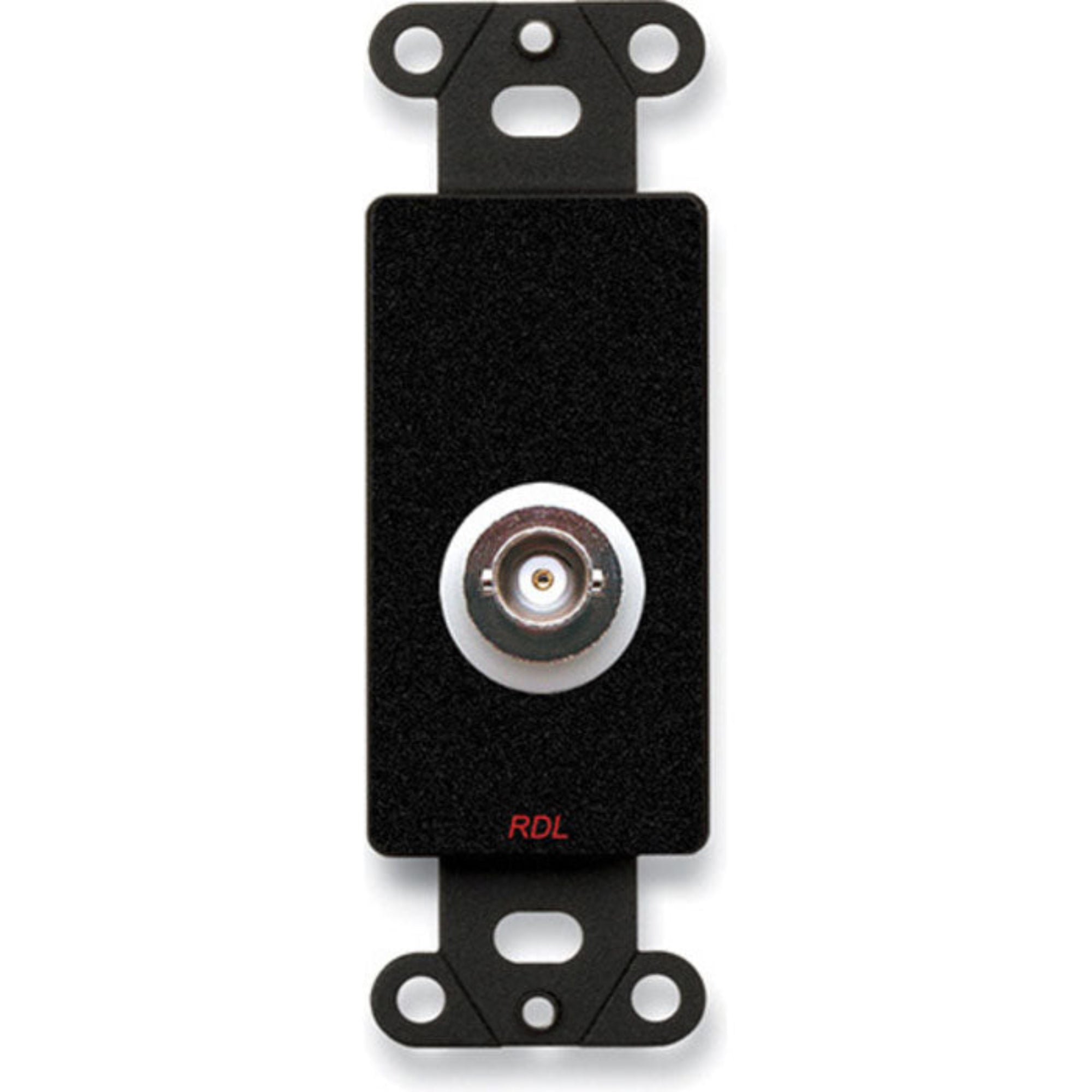 RDL DB-BNC/D Insulated Double BNC Jack on Decora Plate (Black)