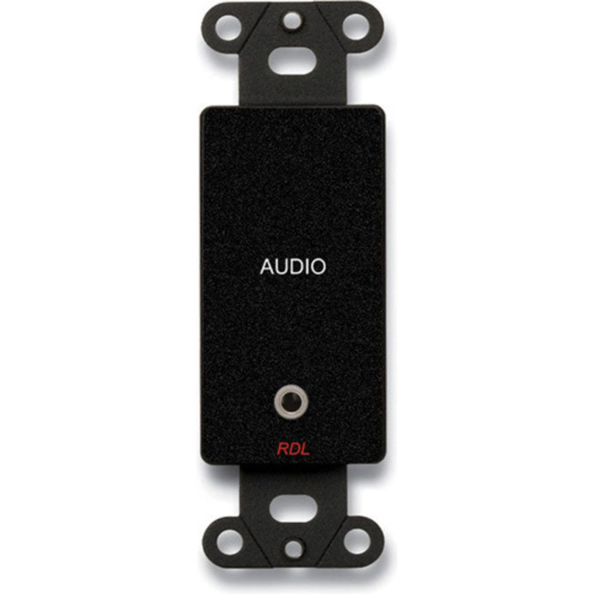 RDL DB-MJPT Mini-Jack Pass-Through Plate on Decora Plate (Black)