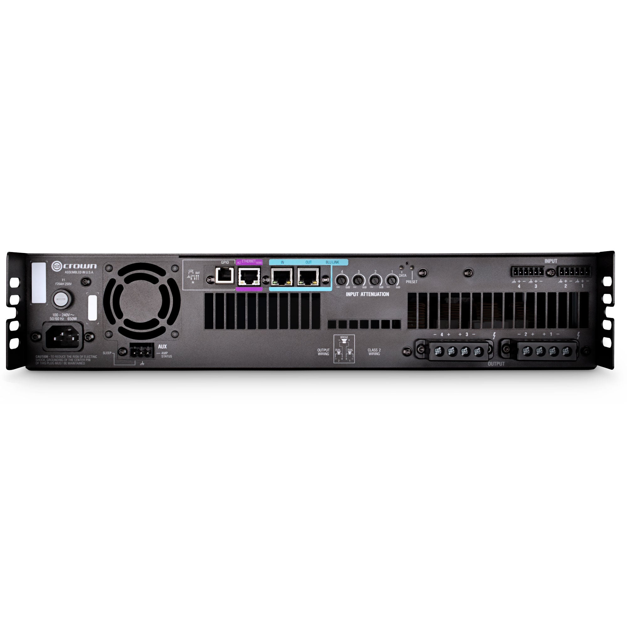 Crown DCi 4|600N DriveCore Install Network Series 4-Channel Power Amplifier with BLU Link (600W)