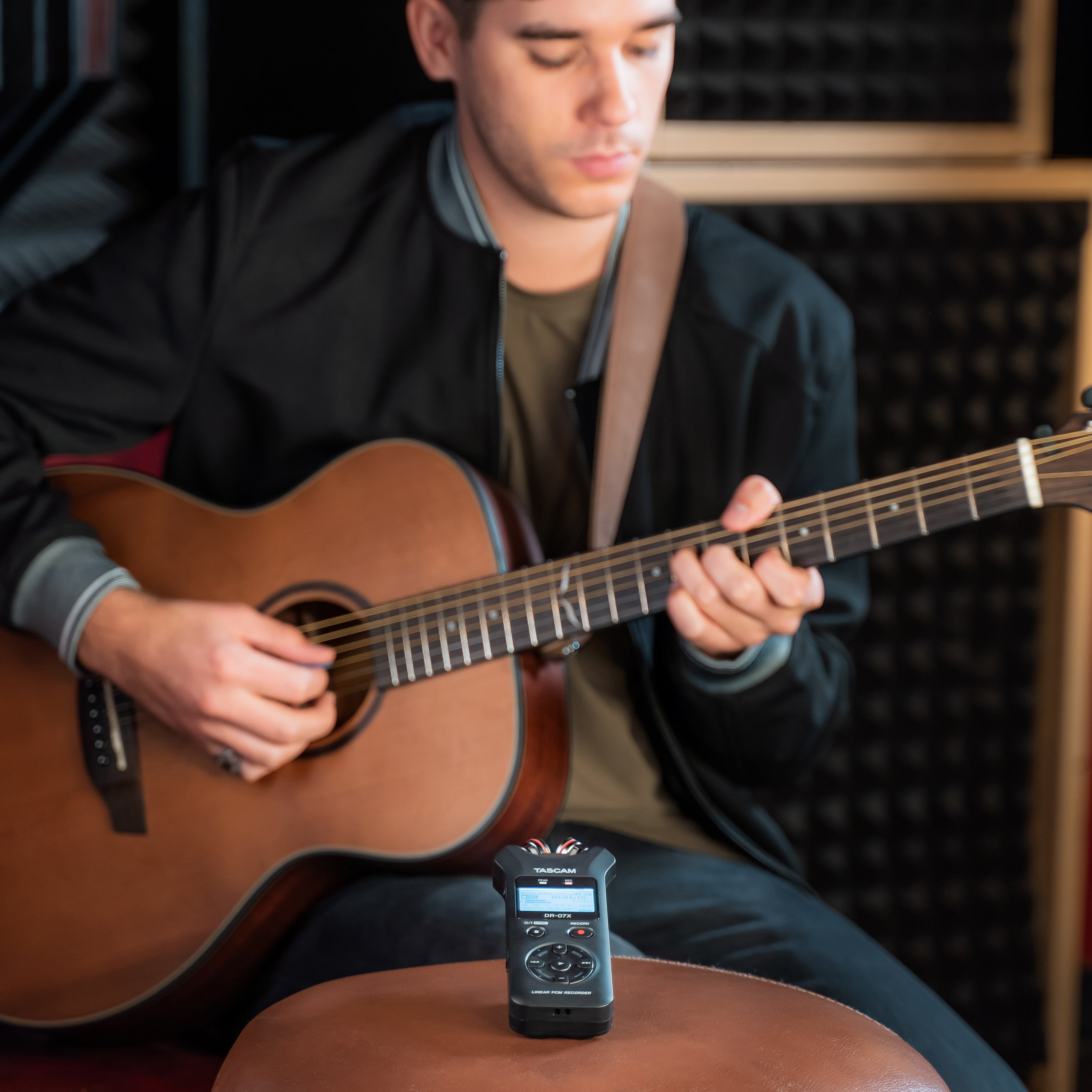 Tascam DR-07X 2-Input / 2-Track Portable Audio Recorder with Onboard Adjustable Stereo Microphone