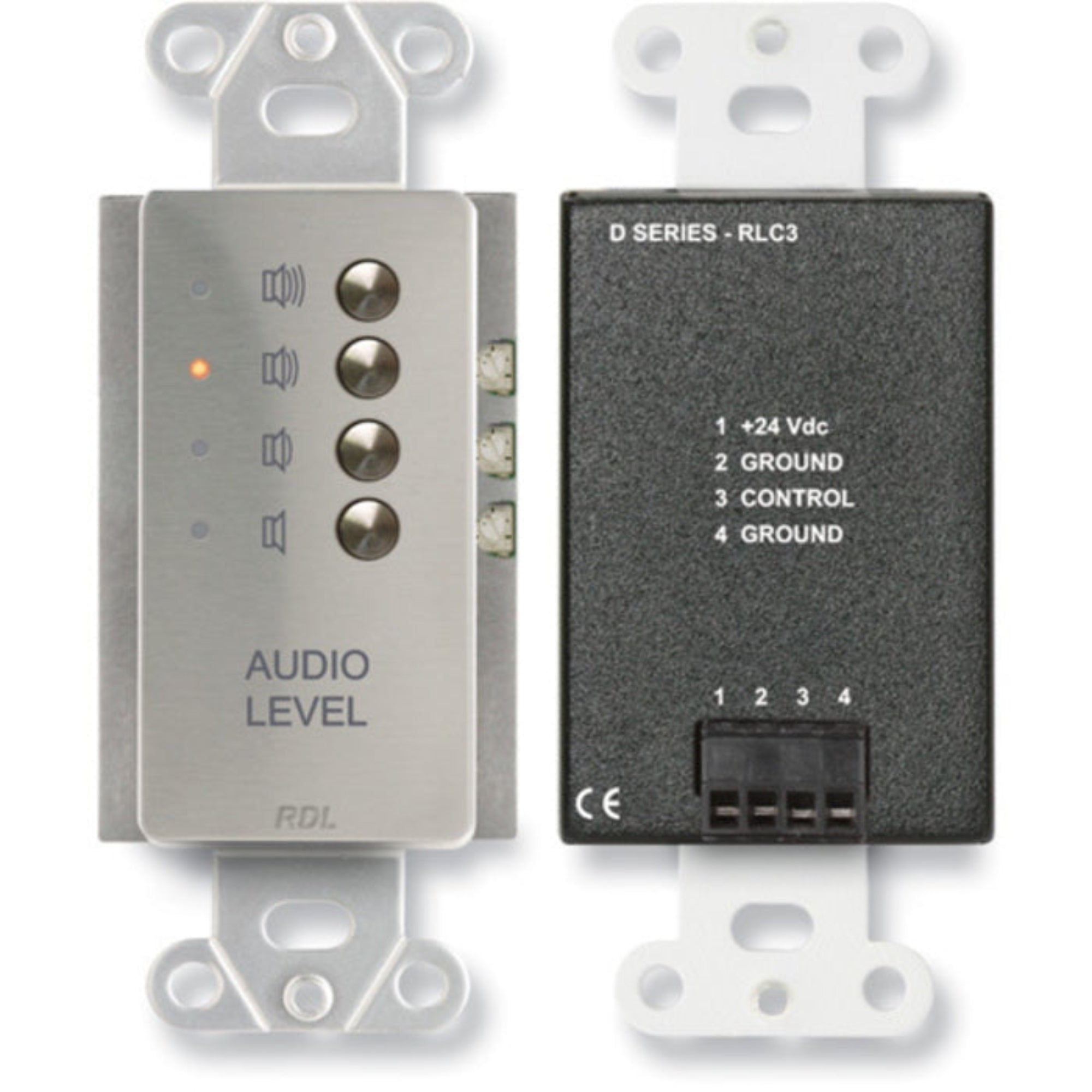 RDL DS-RLC3 Remote Level Control Preset levels on Decora Plate (Stainless Steel)