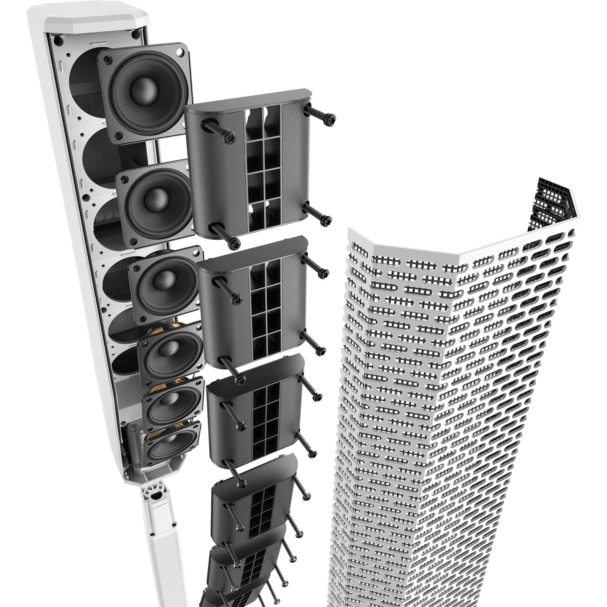 Electro-Voice EVOLVE 30M Portable 1000W Column Sound System with Mixer & Bluetooth (White)