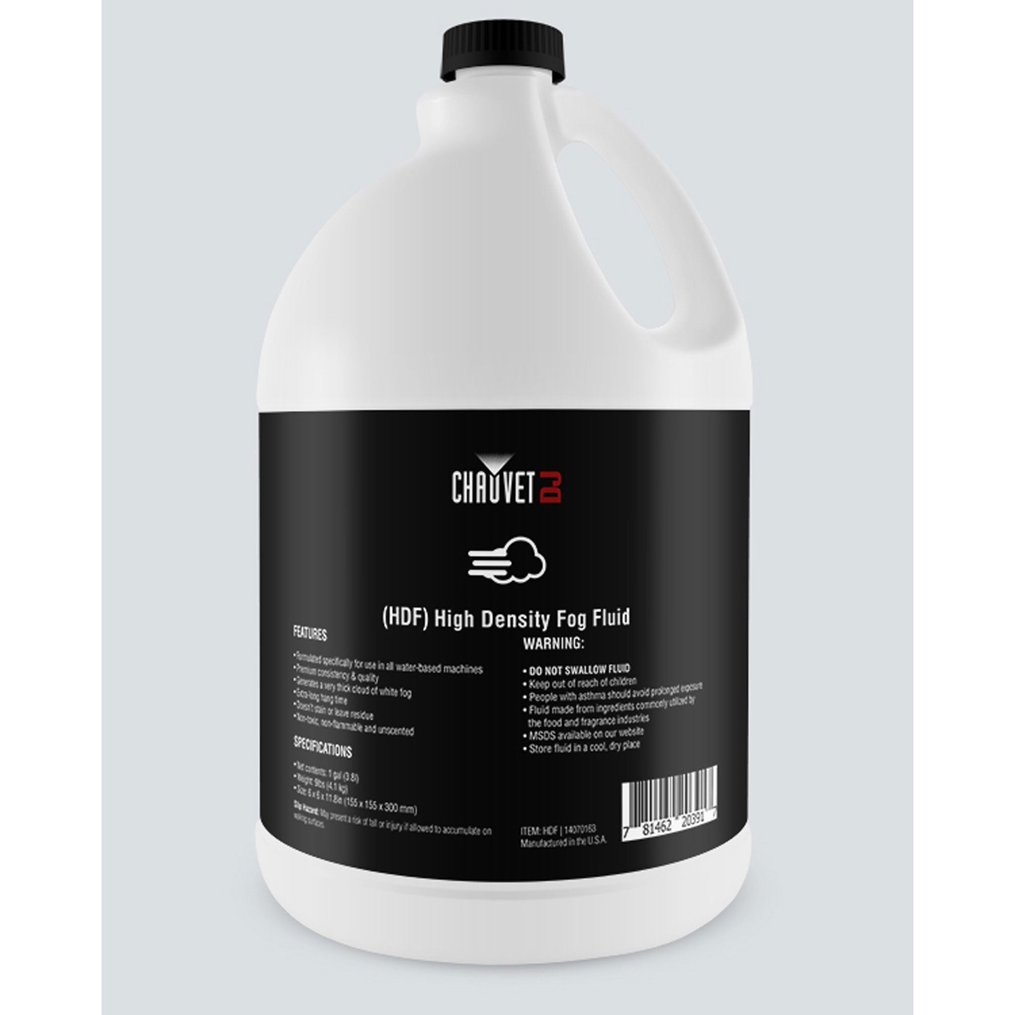 Chauvet DJ HDF High-Density Fog Juice for Water-Based Fog Machines (1 Gallon)