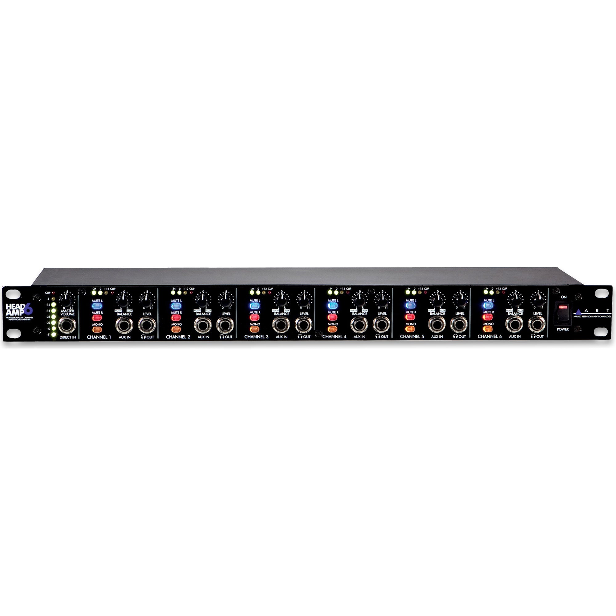 ART HeadAMP 6 Rackmount 6-Channel Stereo Headphone Amplifier