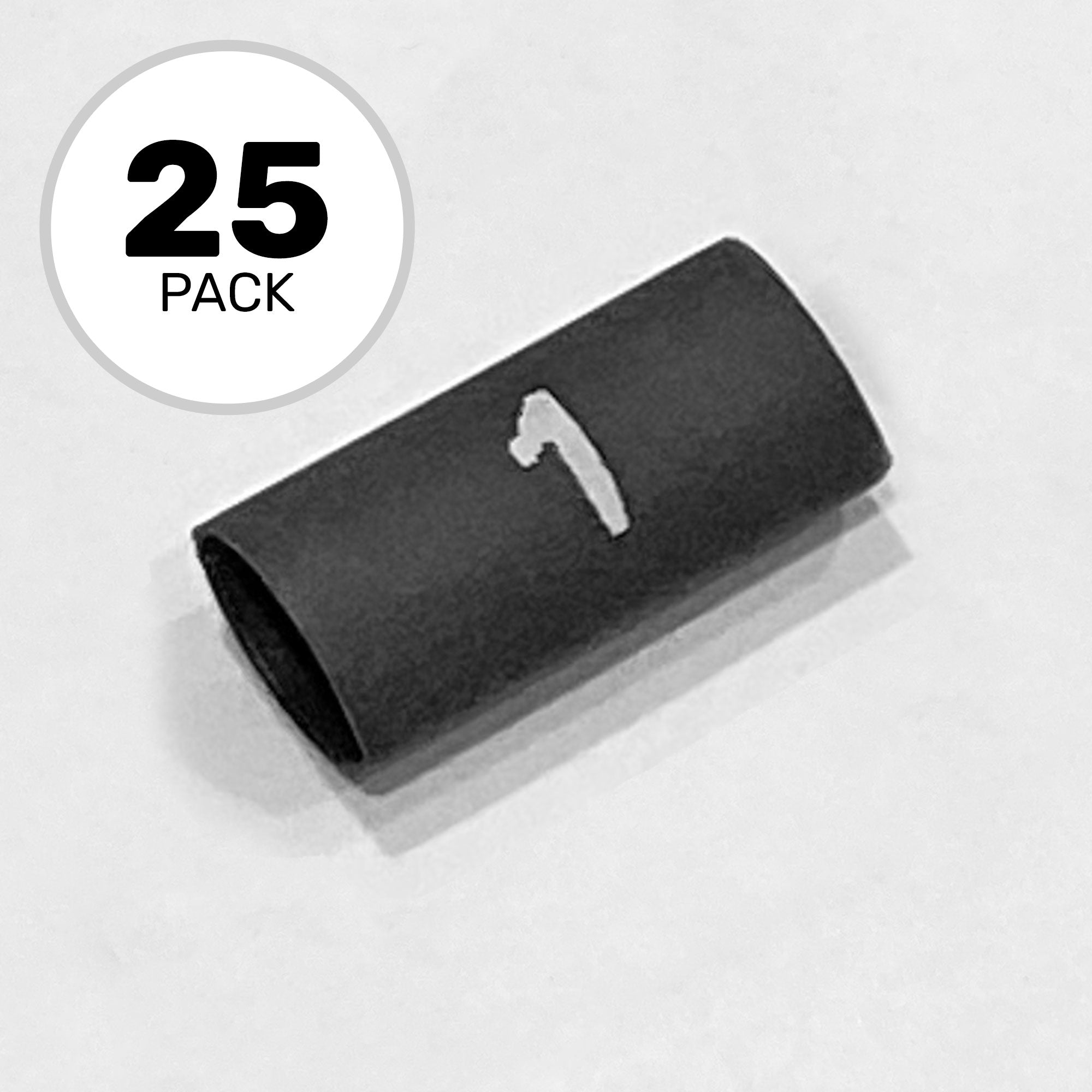 Performance Audio 2:1 3/16" Heat Shrink Number Snake Channel Wire Marker (Number 1, 25 Pack)