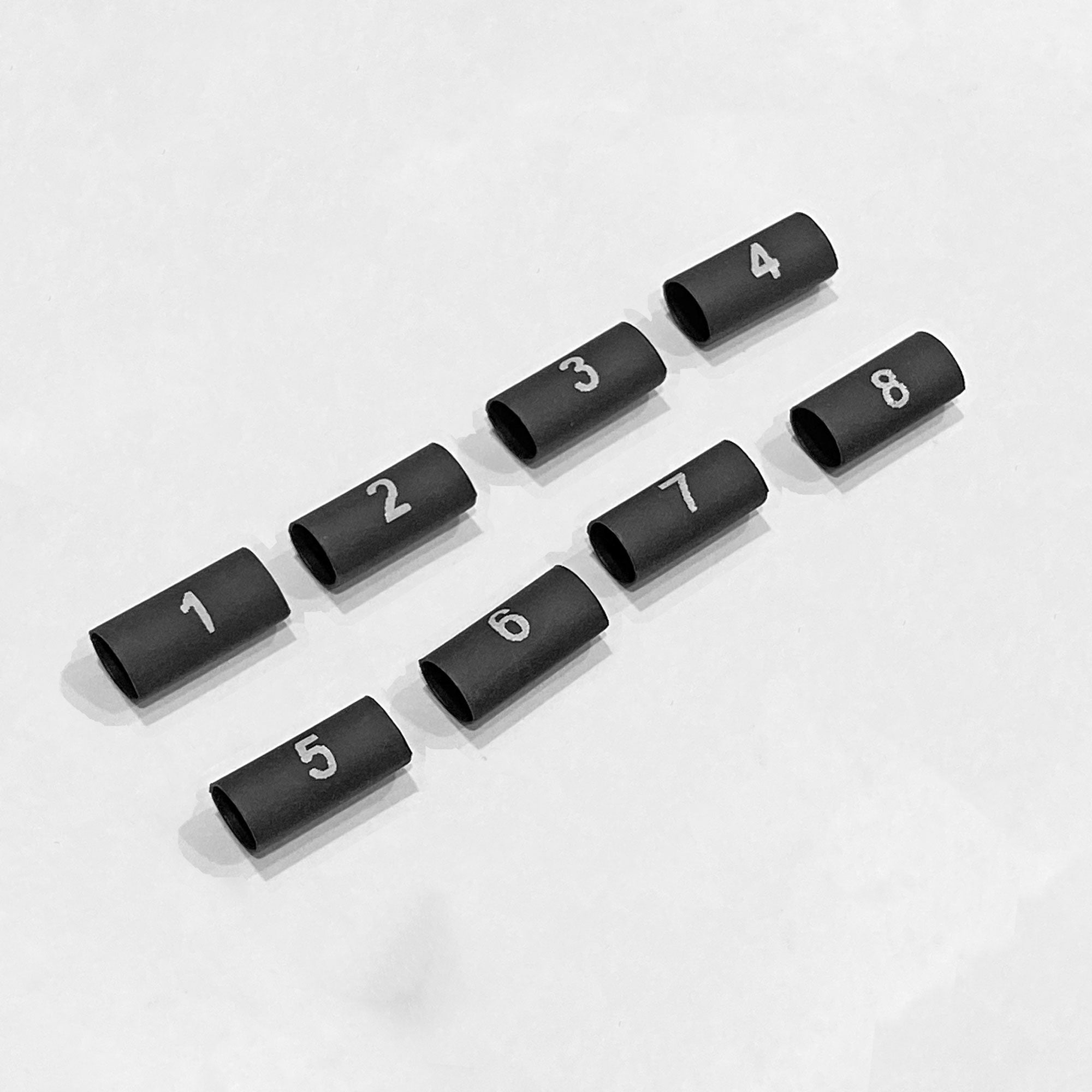 Performance Audio 2:1 3/16" Heat Shrink Numbered Snake Channels Wire Marker Set (1-8, Four of Each) Image 2