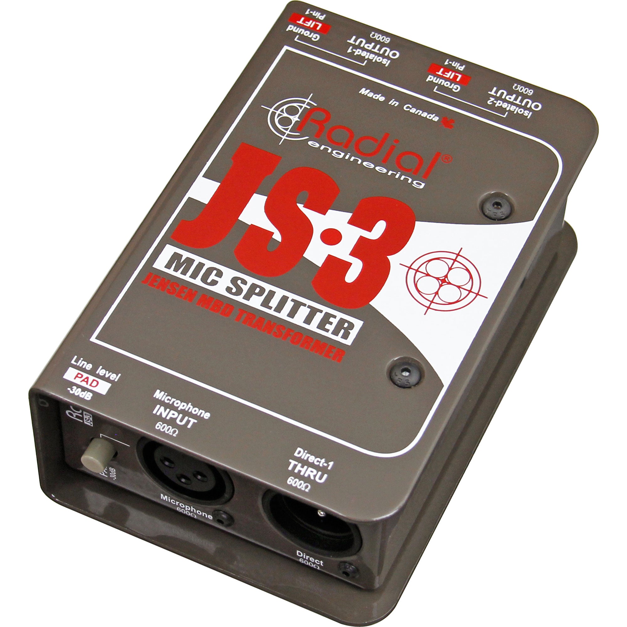 Radial Engineering JS3 Three-Way Microphone Signal Splitter