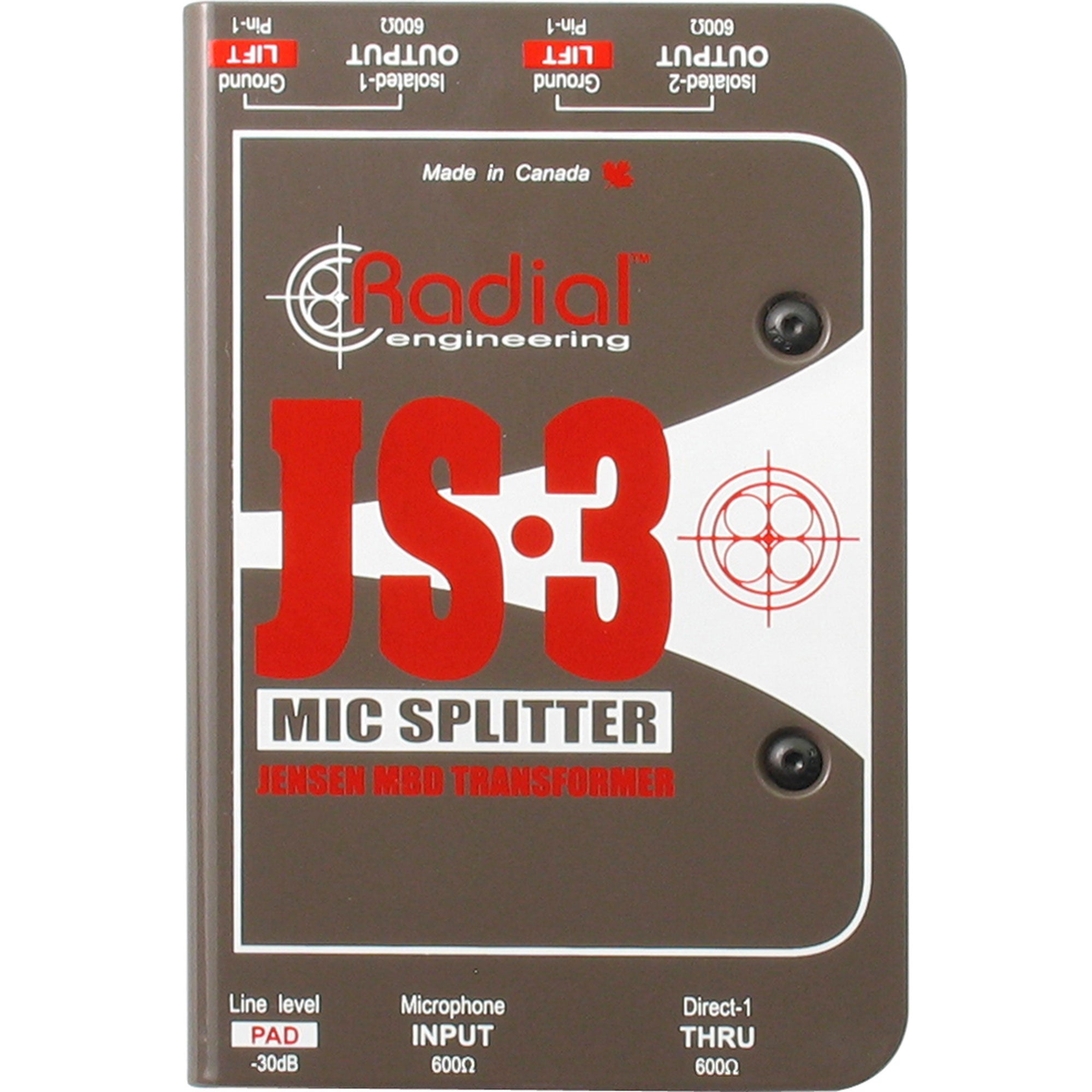 Radial Engineering JS3 Three-Way Microphone Signal Splitter
