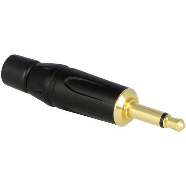 Amphenol KM2PB-AU 3.5mm TS Mono Mini Plug Cable Connector (Black/Gold)