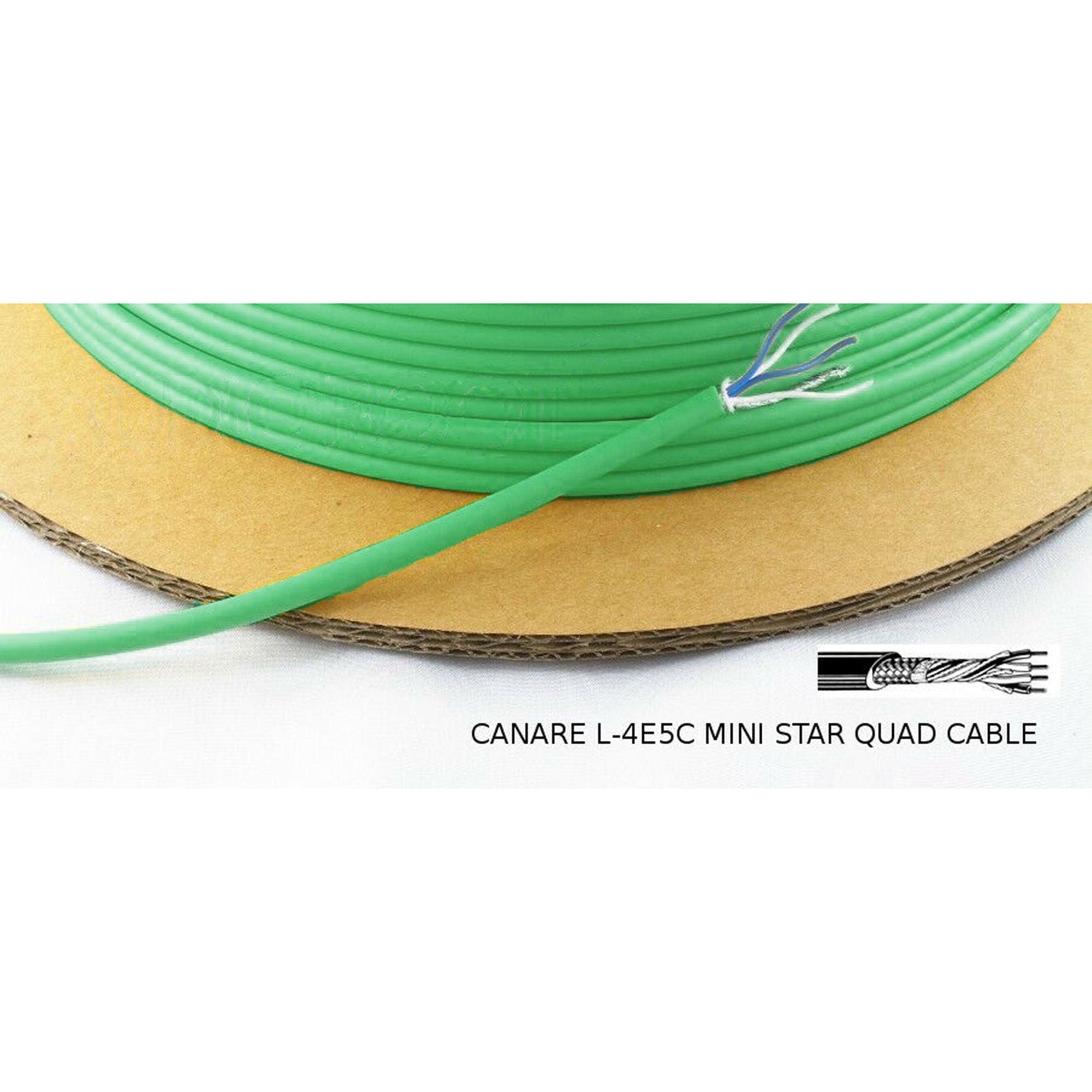 Canare L-4E5C Mini Star Quad Microphone Cable (Green, By the Foot)