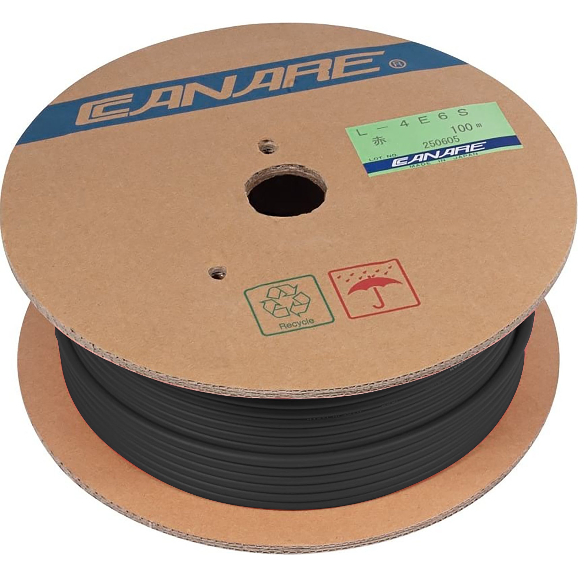 Canare L-4E6S Star Quad Microphone Cable (Black, 656'/200m)