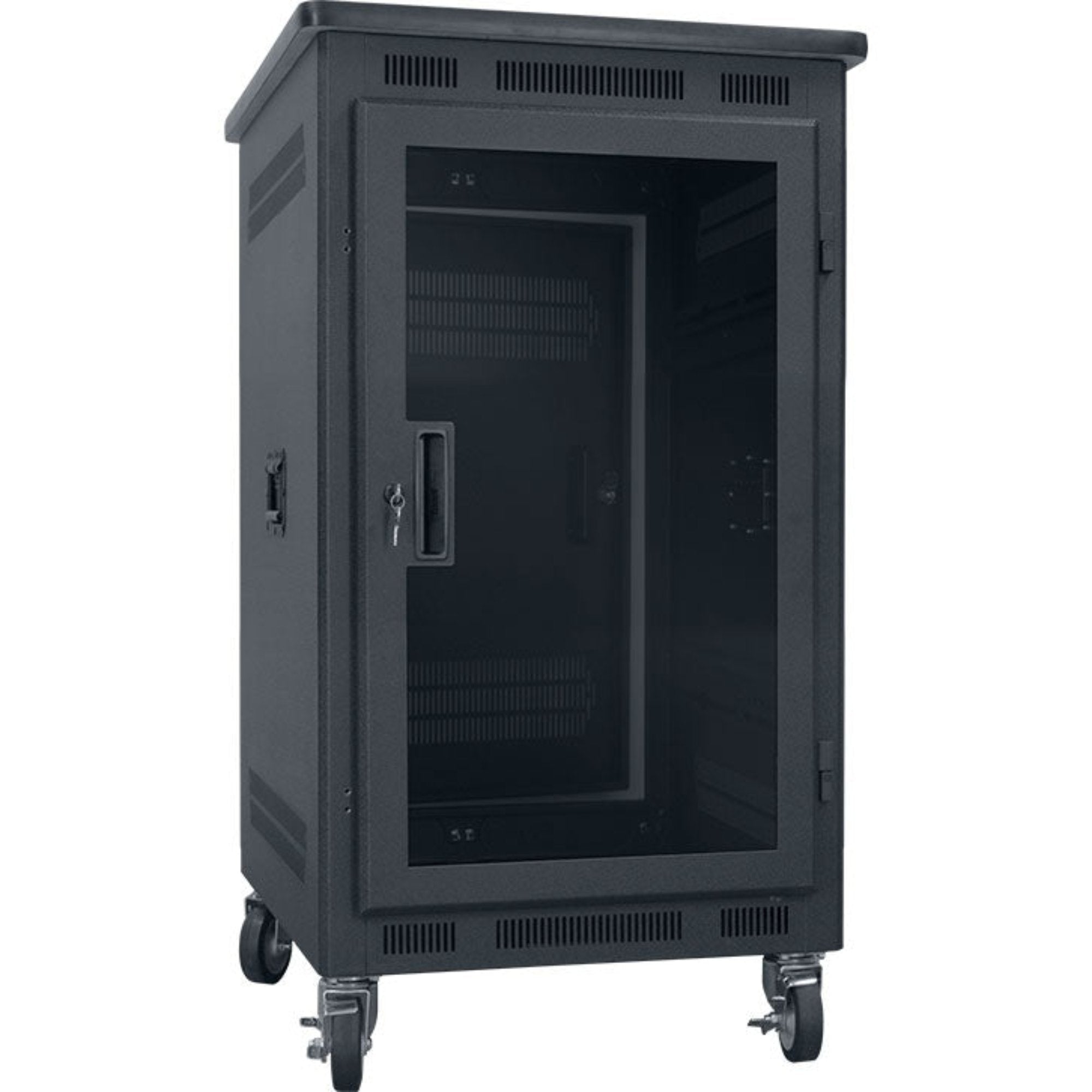 Lowell LPR-1422-PGT Portable Rack with Plexiglass Door (14U, 22" Deep)
