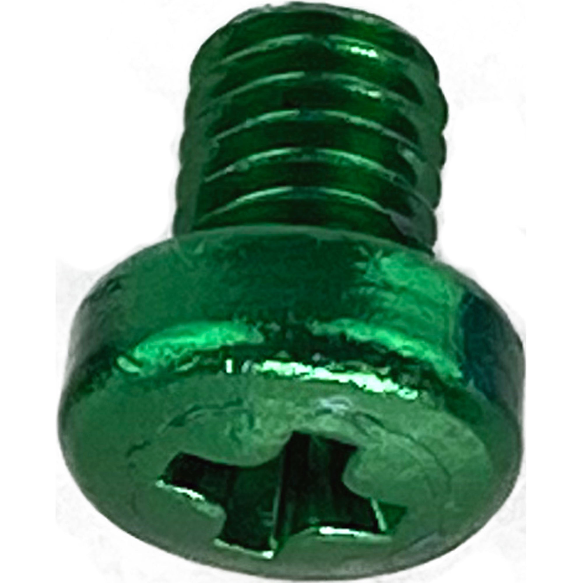 SquarePlug M3x4/G Anodized Aluminum M3x4 Color Coding Screws (Green, 10 Pack)