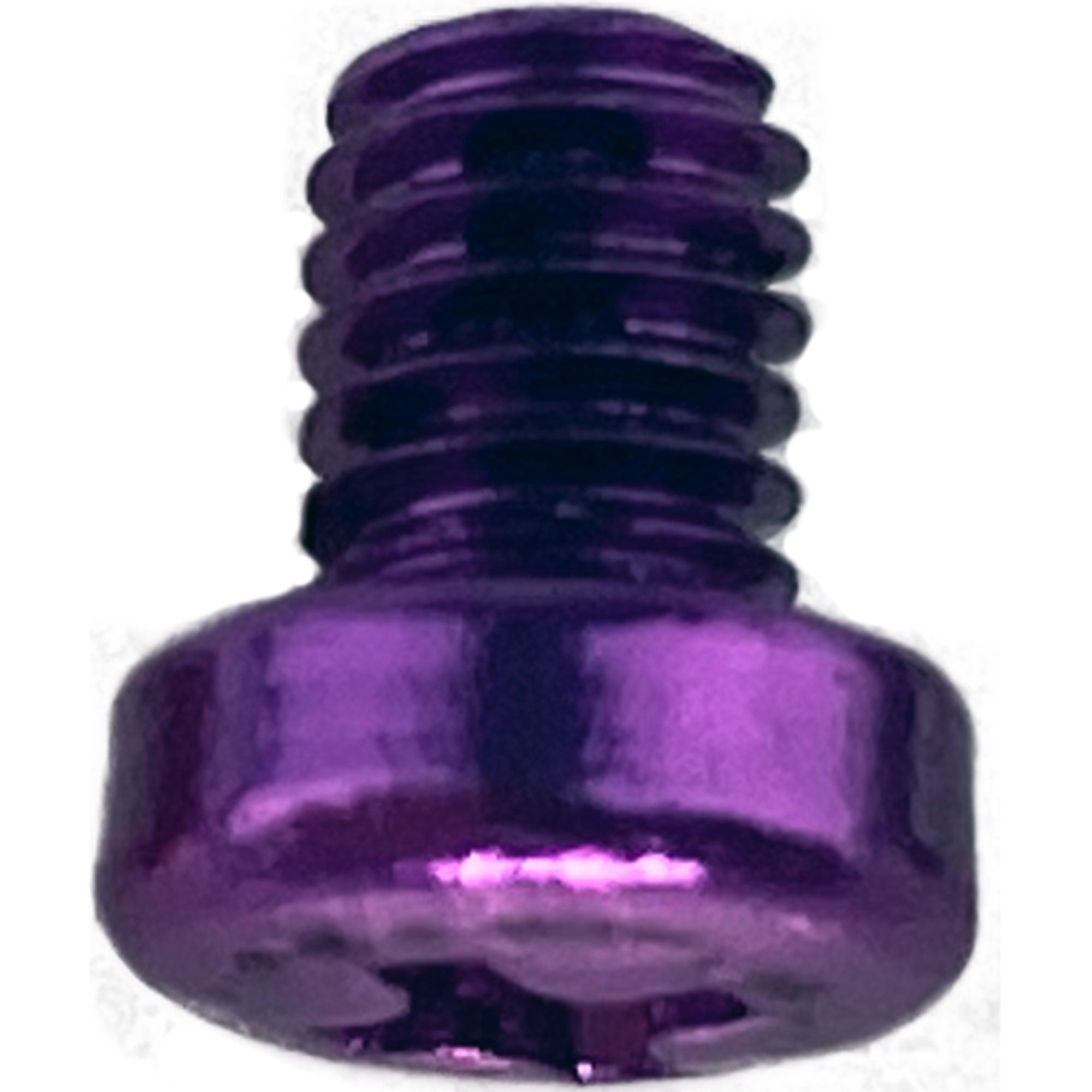 SquarePlug M3x4/P Anodized Aluminum M3x4 Color Coding Screws (Purple, 10 Pack)