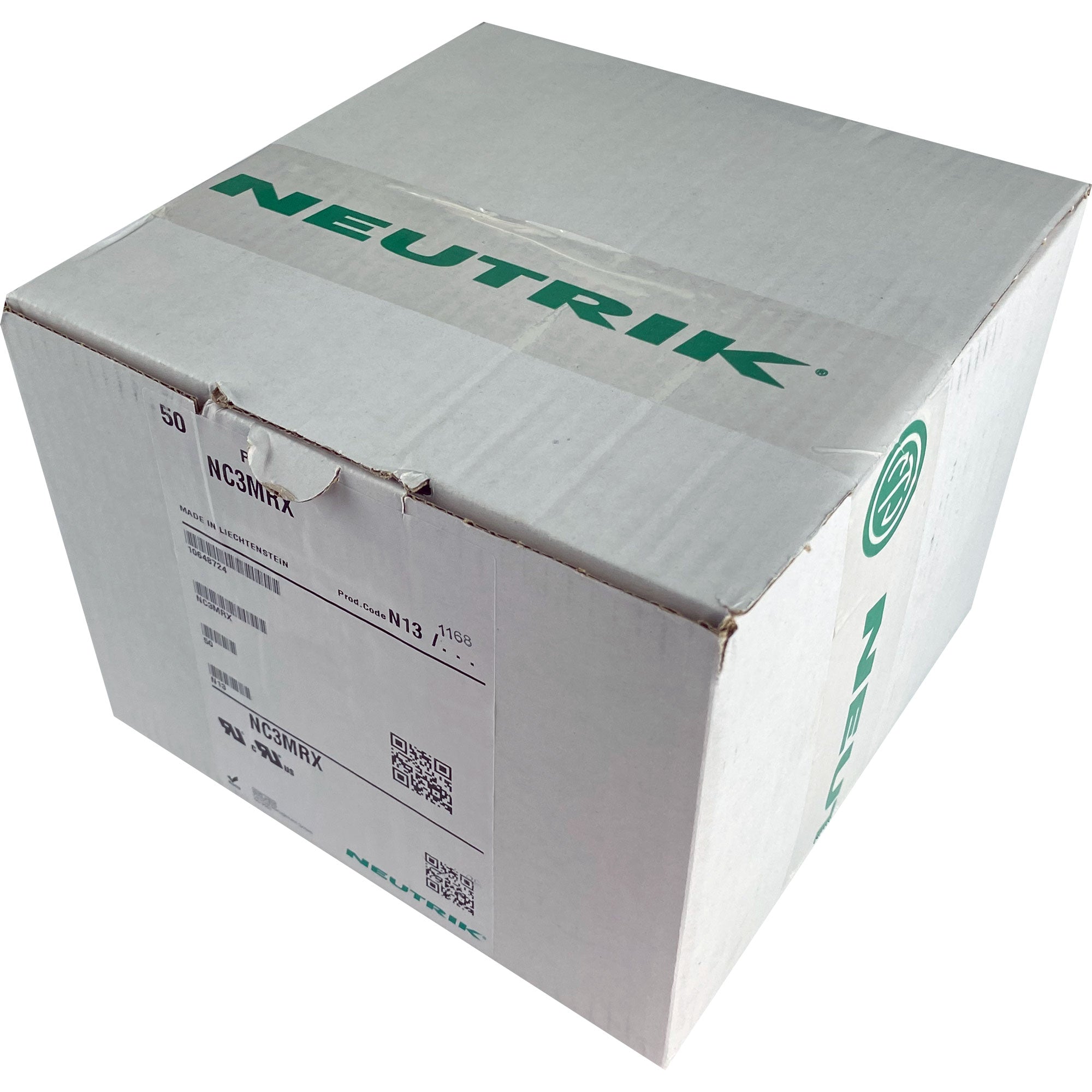 Neutrik NC3MRX Male Right Angle 3-Pin XLR Cable Connector (Nickel/Silver, Box of 50)