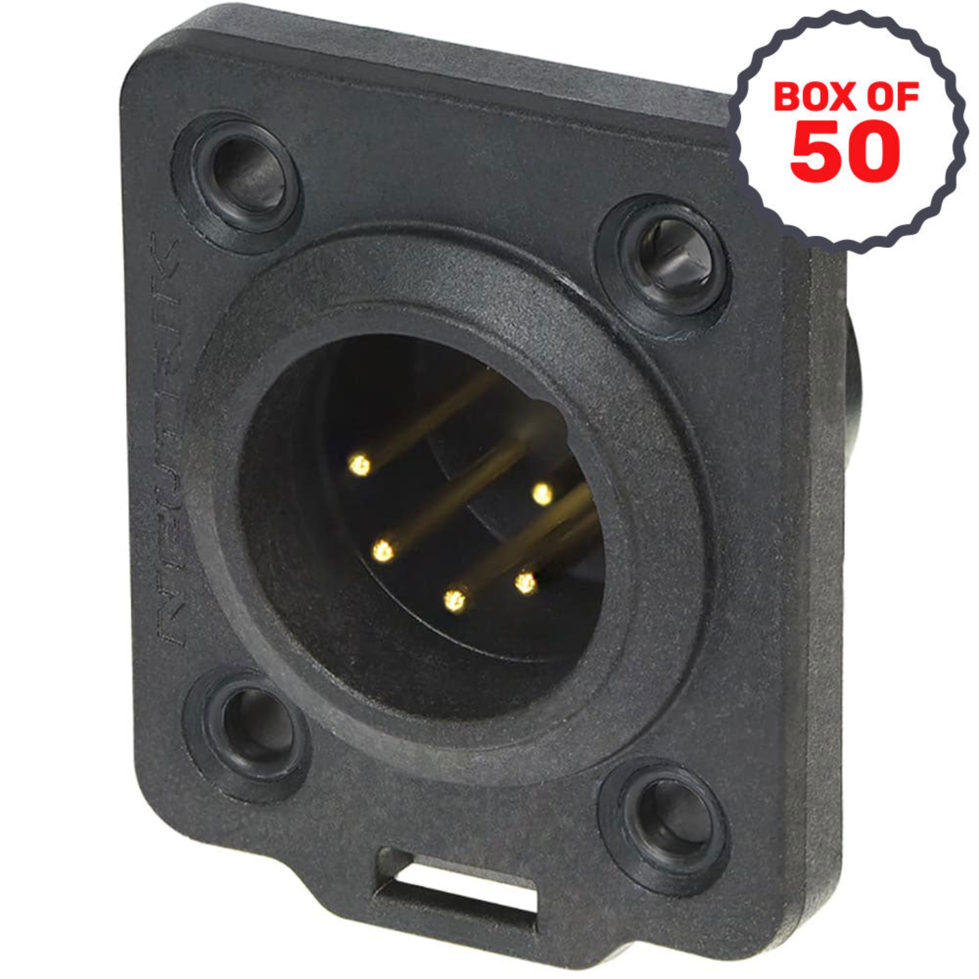 Neutrik NC5MDX-TOP Heavy-Duty Male 5-Pin XLR Chassis Connector IP65 and UV Rated (Box of 50)