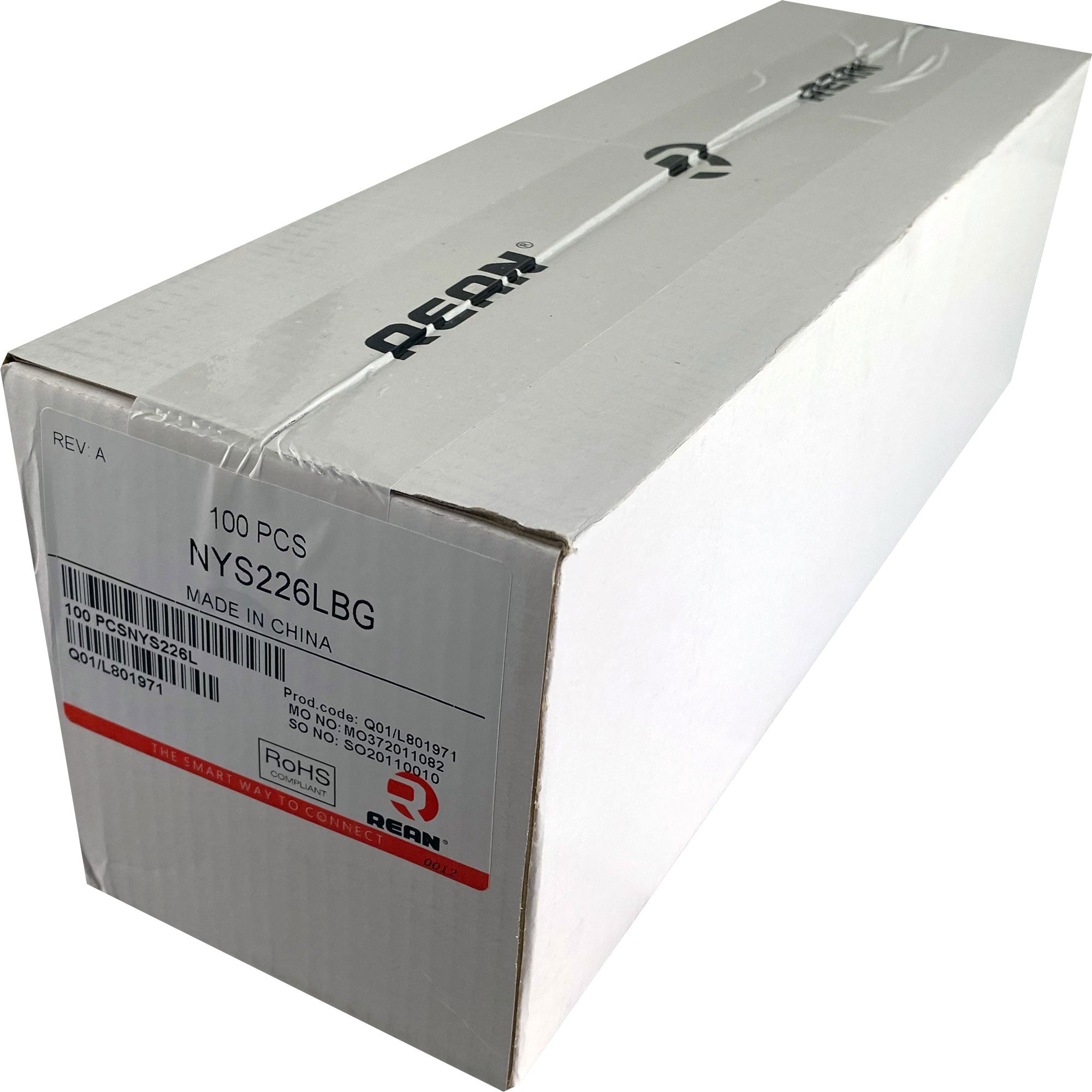 Neutrik Rean NYS226LBG 3.5mm Mono Phone Plug with Large Cable Outlet (Black/Gold, Box of 100)