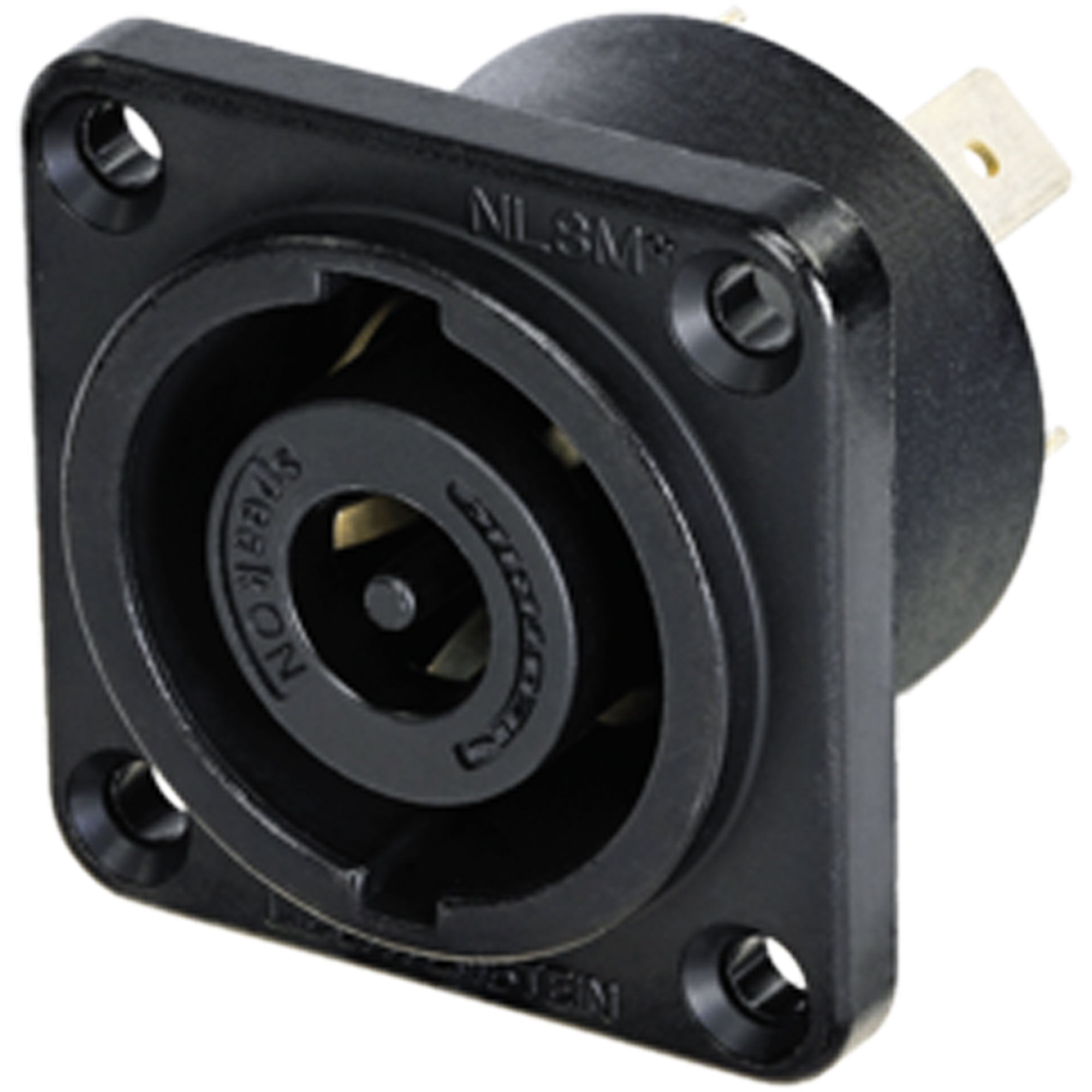 Neutrik NLT8MPXX-BAG 8-Pole Male speakON Panel Mount Chassis Connector (Black/Silver, Box of 40)