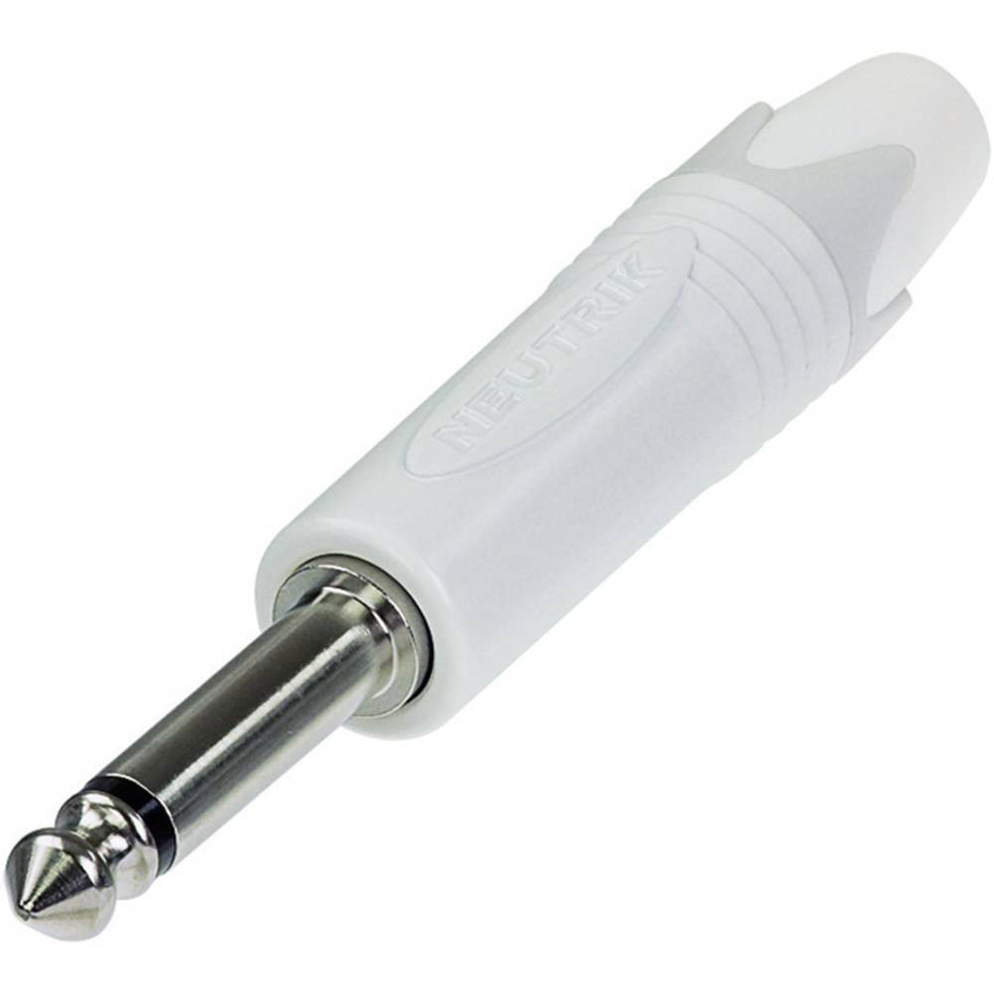 Neutrik NP2X-WT Professional 1/4" TS Mono Phone Plug (White/Silver, Box of 100)