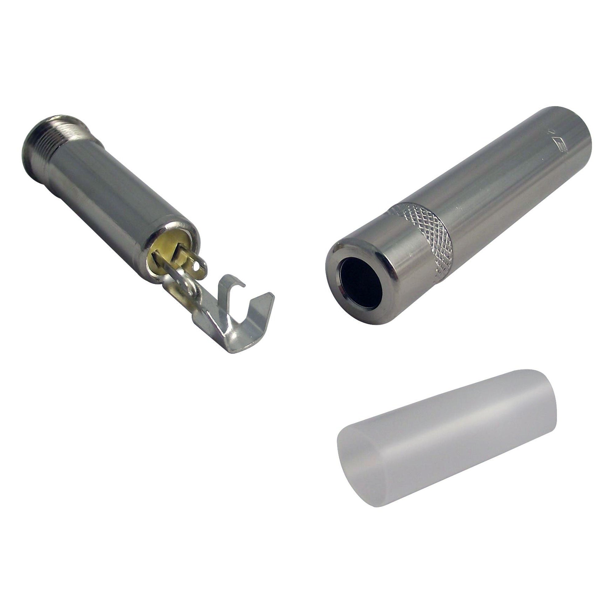 Neutrik Rean NYS2203P In-Line 1/4" Female Stereo TRS Phone Jack (Nickel/Silver)