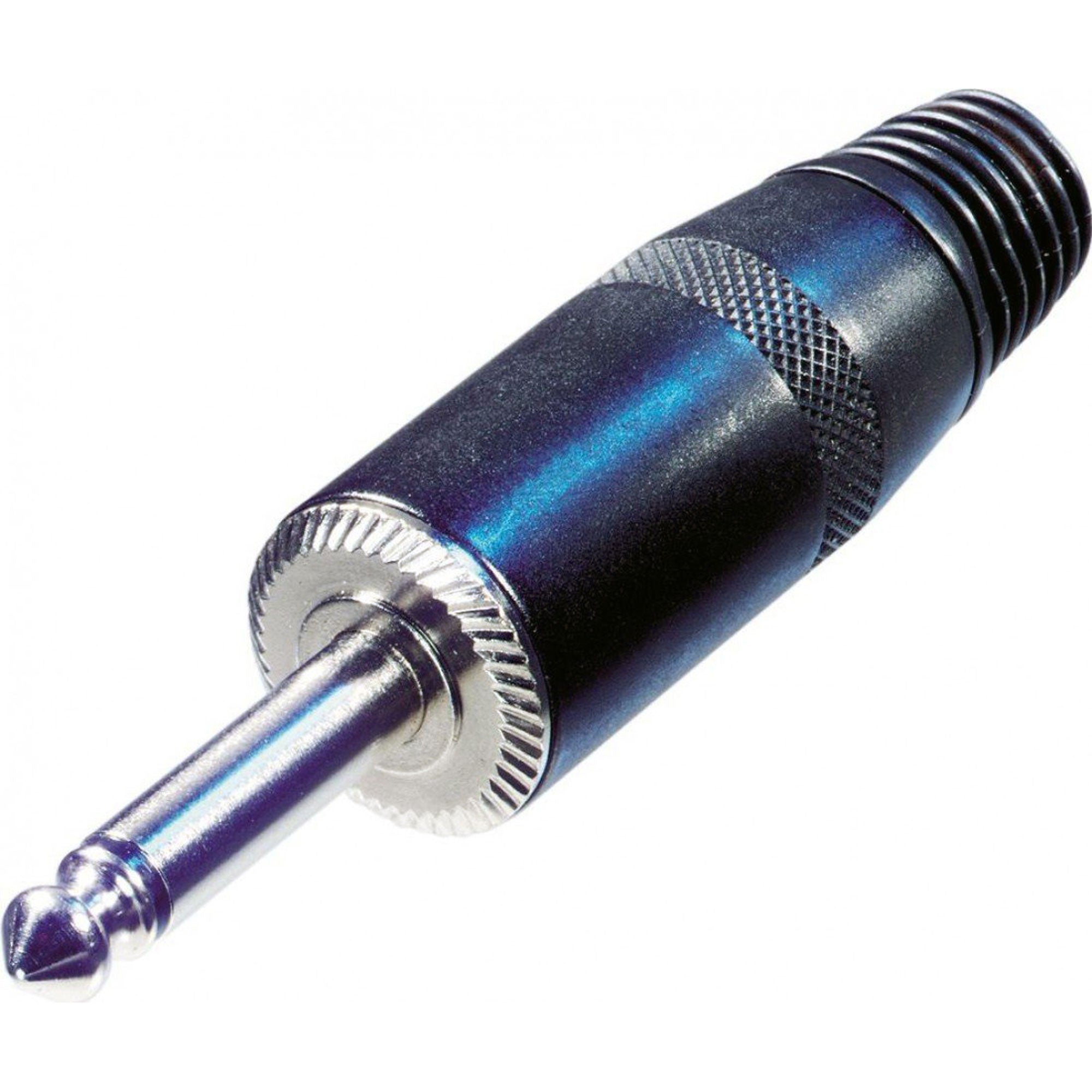 Neutrik Rean NYS225B 1/4" Mono Phone Large Shell Plug (Black/Silver, Box of 100)