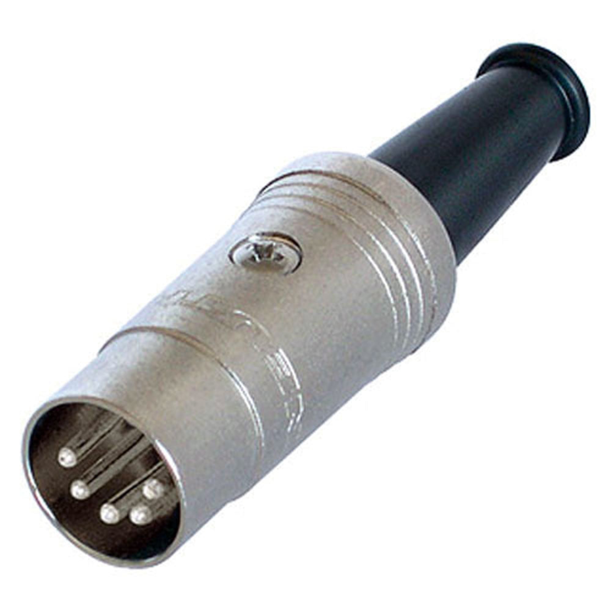 Neutrik Rean NYS322 5-Pin DIN MIDI Cable Connector (Nickel/Silver, Box of 100)